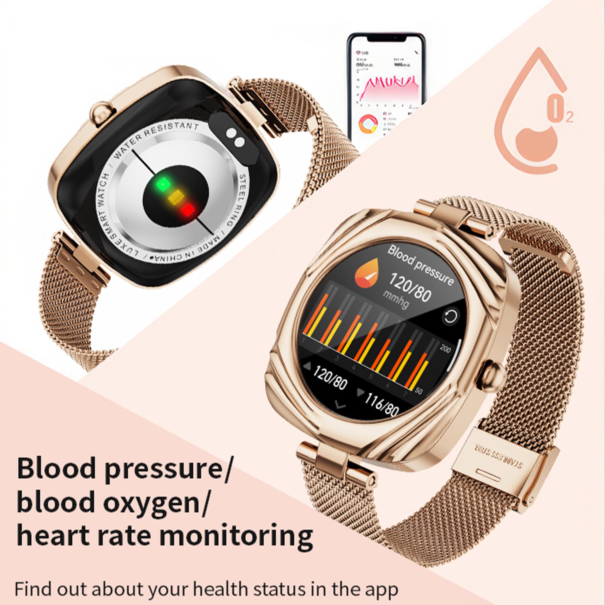 Smart Watch for Women with Heart Rate Monitor, Sleep Tracker & Fitness Modes - Bluetooth Call Smartwatch Compatible with Android & iOS - Perfect for Workouts, Running & Daily Health Tracking (Coffee)