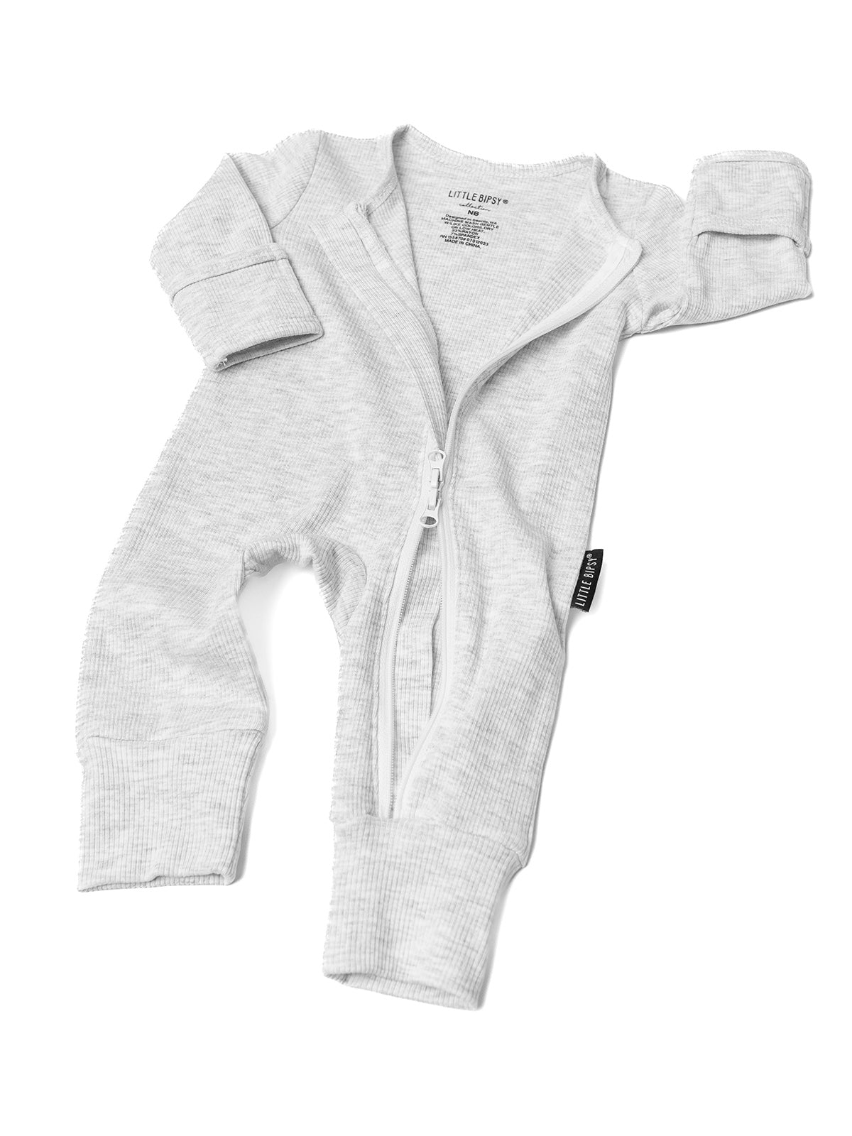 Stylish Ribbed 2-Way Zip Romper in Grey - Perfect for Casual Outings & Lounge Wear | Women's Fashion Jumpsuit