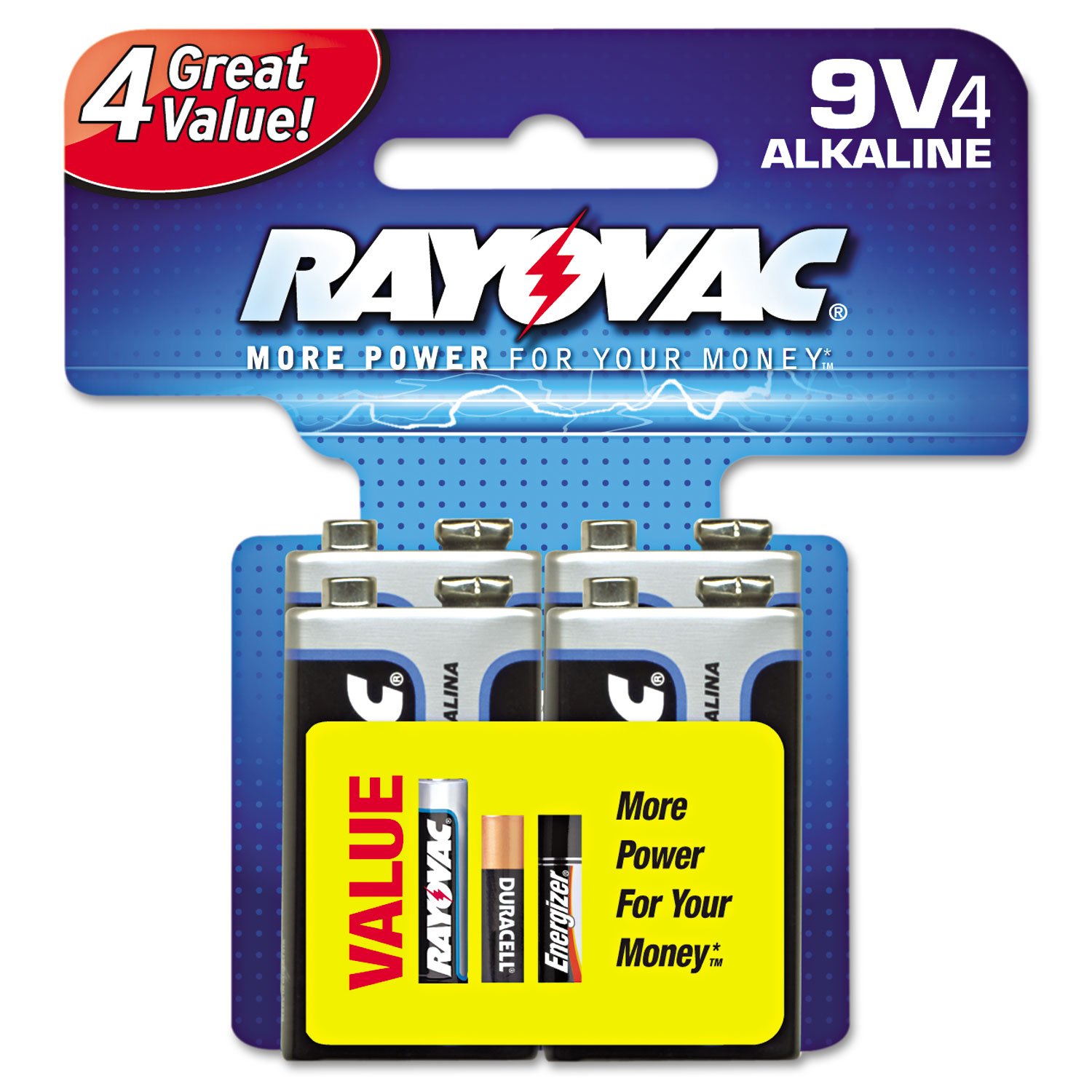 Premium Alkaline 9V Batteries - Long-Lasting Power for Smoke Detectors, Toys & Electronics - Bulk Pack (6-Pack)