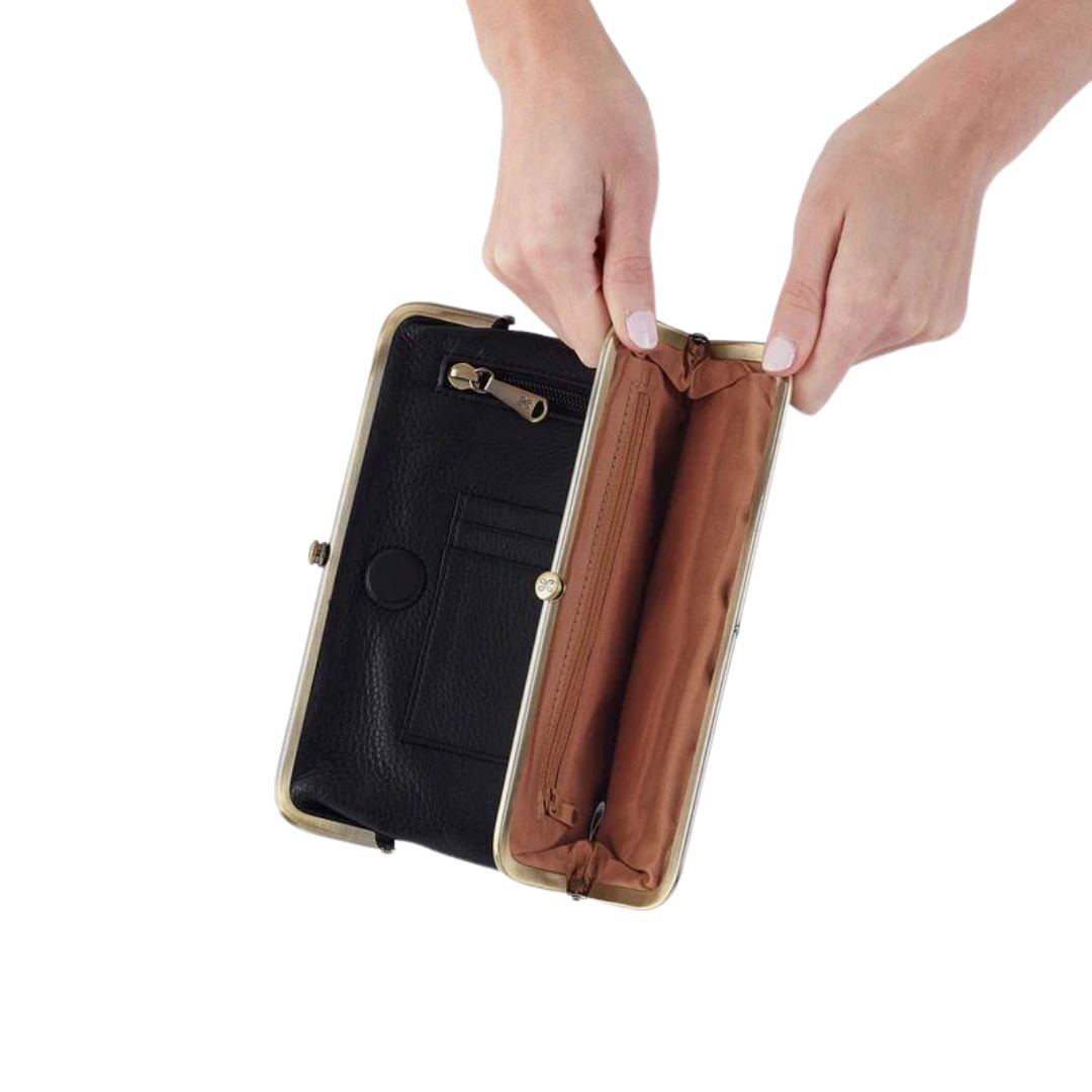 HOBO Lauren Clutch Wallet - Stylish Leather Crossbody Purse for Women | Perfect for Evening Out, Party & Travel Accessories