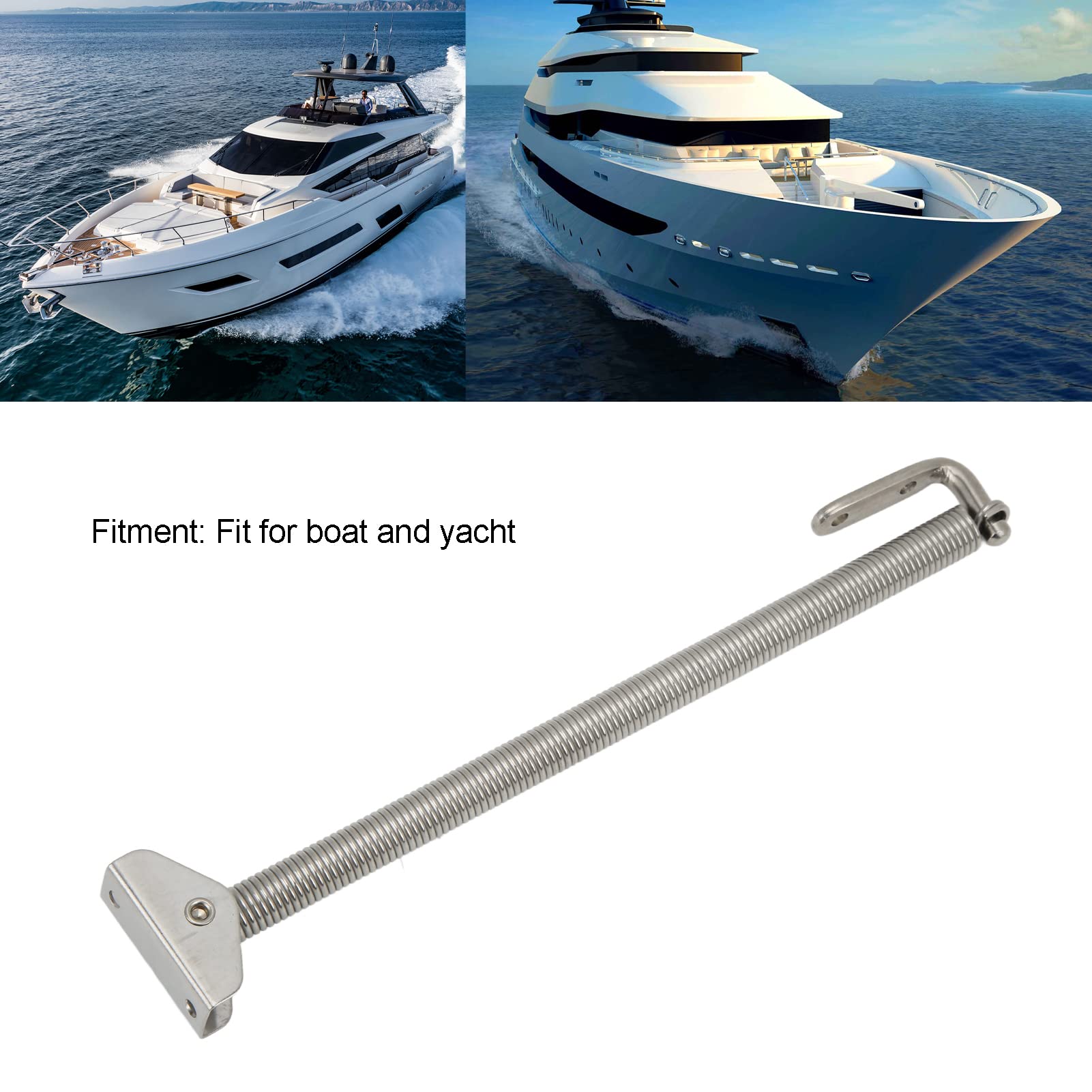10-1/4 Inch 304 Stainless Steel Heavy Duty Marine Spring Hatch Holder - Boat Hatch Lid Support Spring Accessory for Yacht, Ship & Marine Applications (2913S) | Perfect for Deck Hatches, Cabin Doors & Storage Compartments