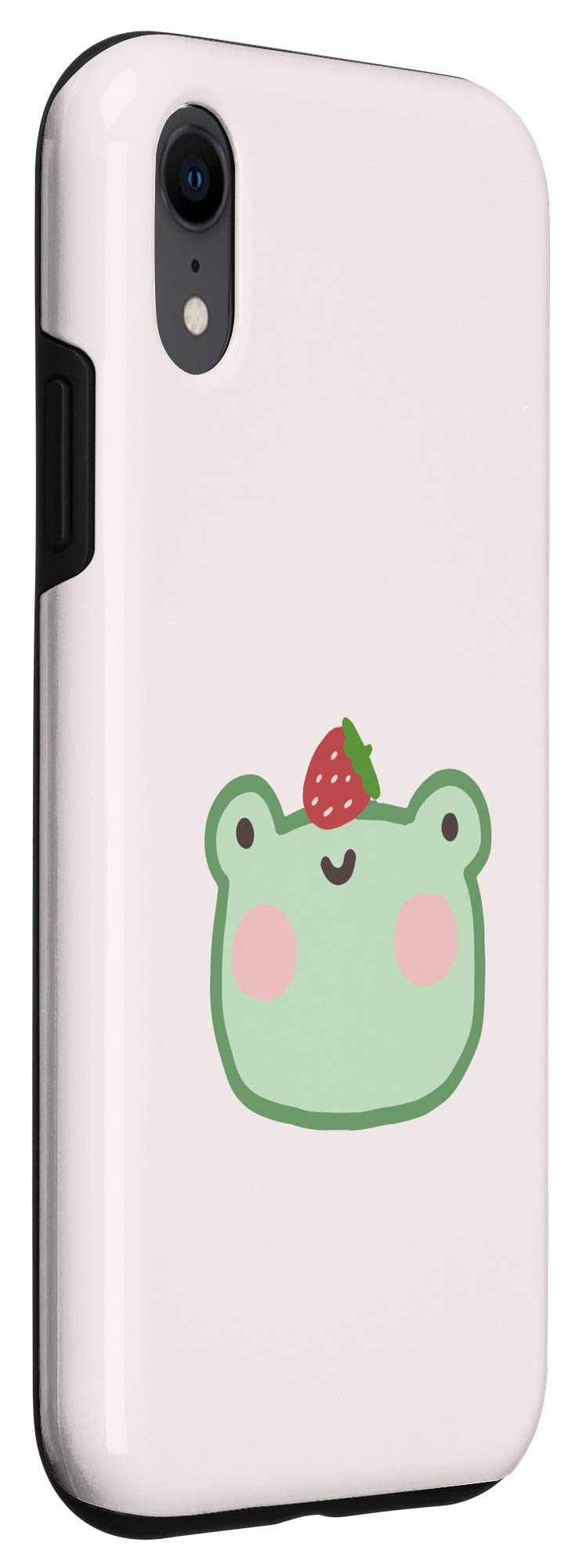 Cute Frog with Strawberry Kawaii Aesthetic Case for iPhone XR - Trendy Protective Phone Cover for Girls, Teens & Anime Lovers - Perfect for School, Work & Daily Use