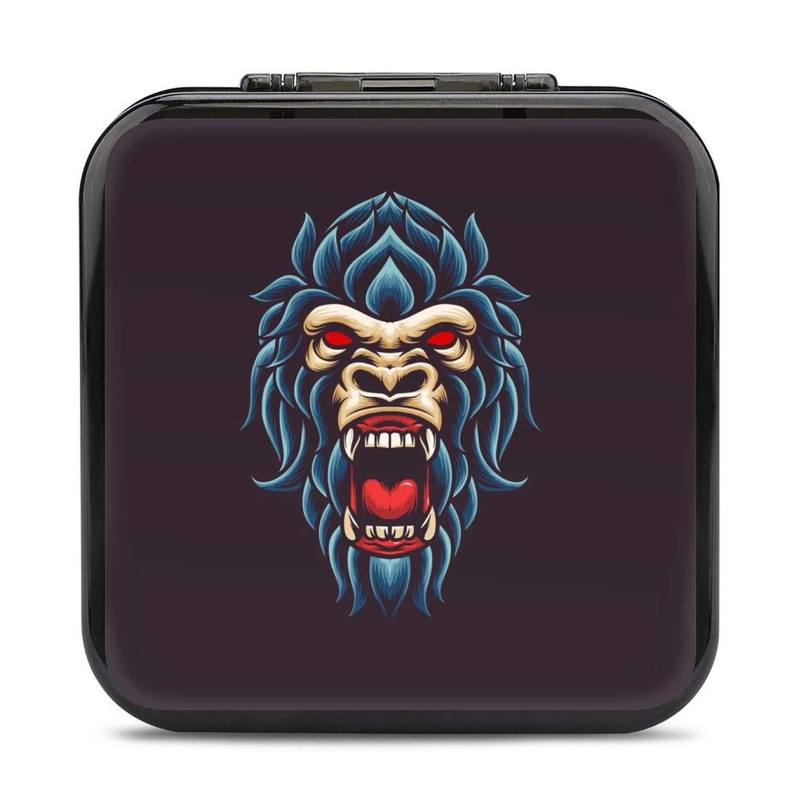 Gorilla Head Game Card Case for Nintendo Switch - 24 Card Holder Storage Box | Durable & Portable for Travel, Gaming Parties & Home Organization