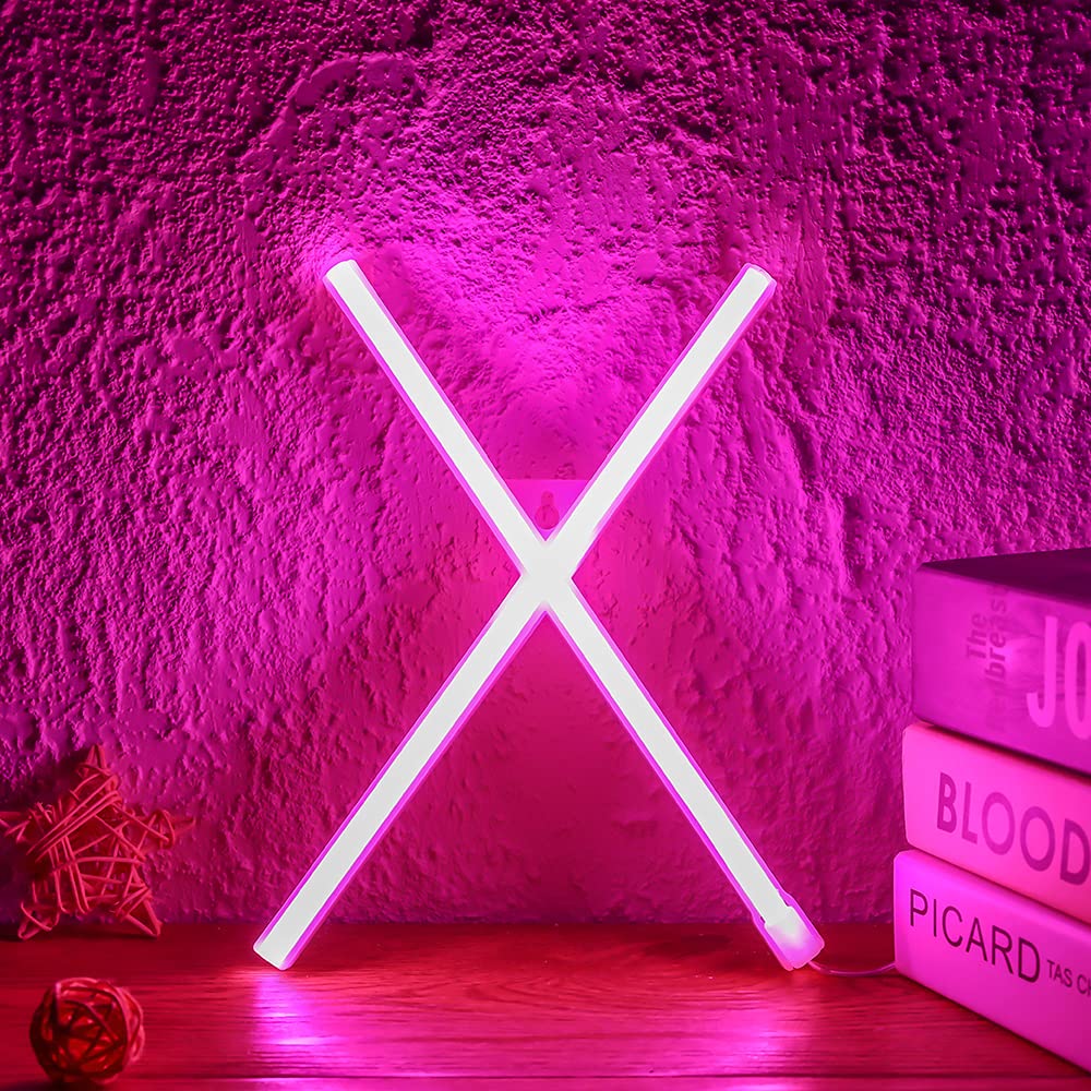 LED Neon Letter Sign - Customizable Alphabet A-Z & Numbers 0-9 Wall Decor, Pink Glow Light for Bedroom, Bar, Wedding, Party & Home Decoration