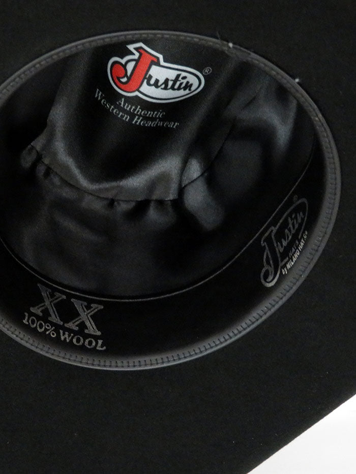 Justin JF0230BUST44 2X Buster Premium Black Felt Cowboy Hat for Men - Western Style, Rodeo, and Outdoor Adventures
