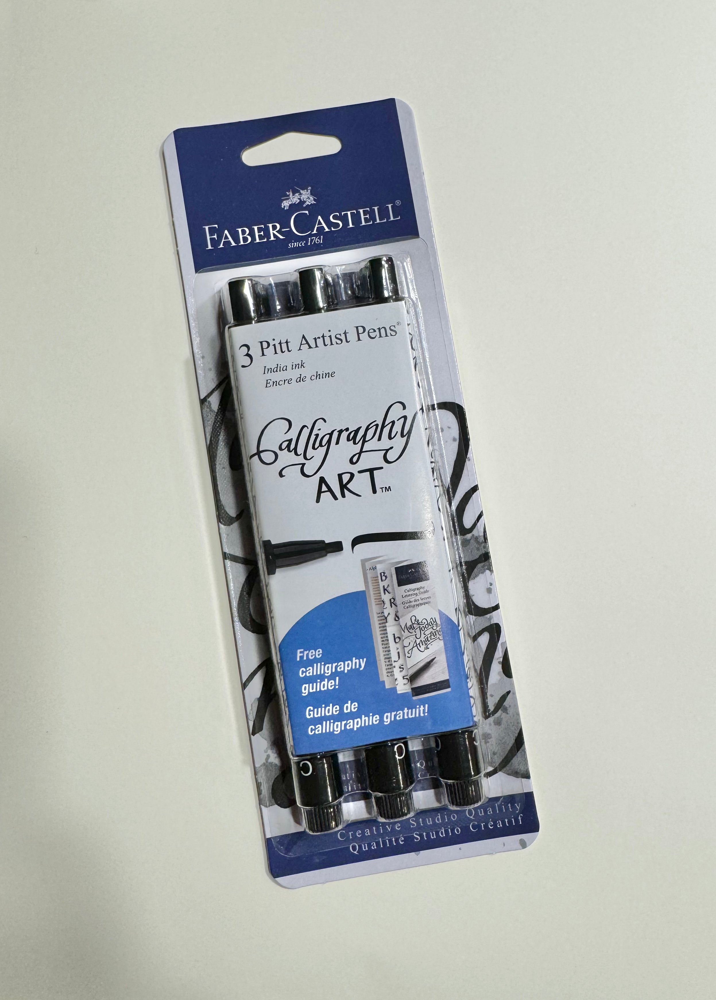 Faber-Castell PITT Artist Pens Set of 3 - Fine Brush Markers for Calligraphy, Drawing & Lettering - Ideal for Artists, Beginners & Hand Lettering Enthusiasts