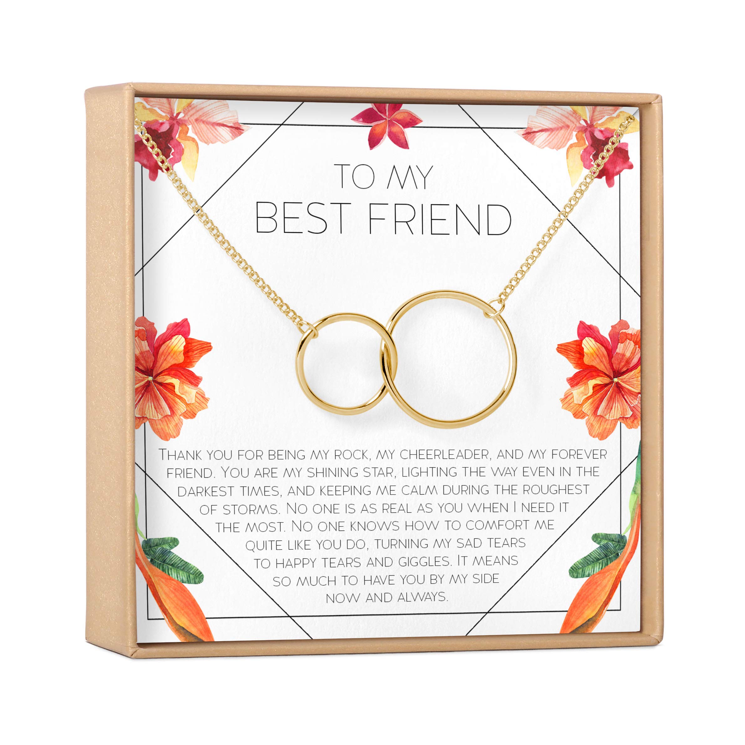Dear Ava Best Friend Gift Necklace: BFF, Long Distance, Friends Forever, Perfect for Birthdays, Anniversaries & Special Moments