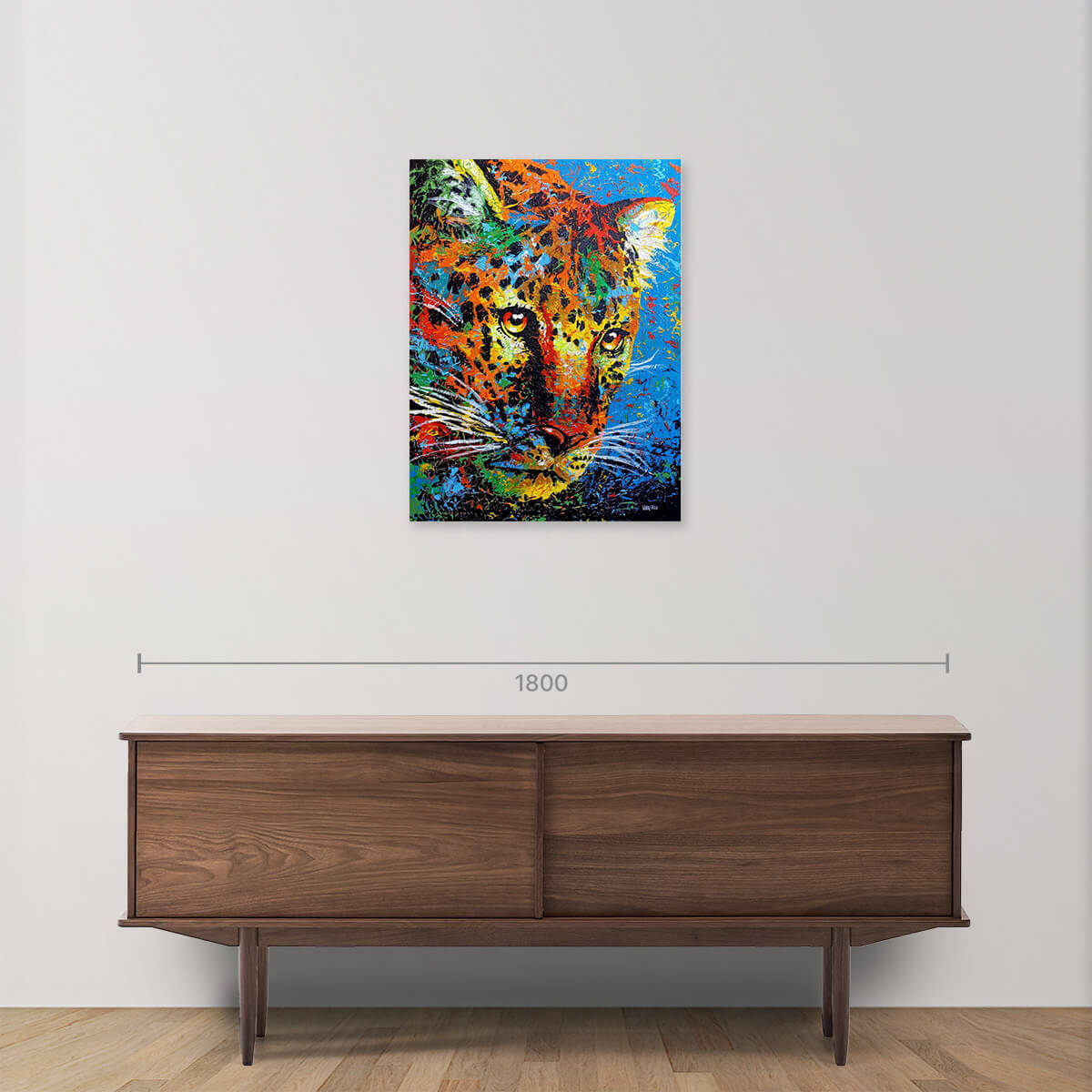 Felino Mixed Acrylic on Canvas Painting - Modern Abstract Wall Art for Home & Office Decor | Perfect for Living Room, Bedroom, or Gift