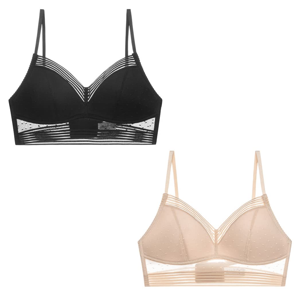 Sexy Low Back Wireless Lace Bra for Women - Deep U Shaped Backless Push Up Bra with Comfortable Lift Support | Perfect for Evening Wear, Date Nights & Special Occasions