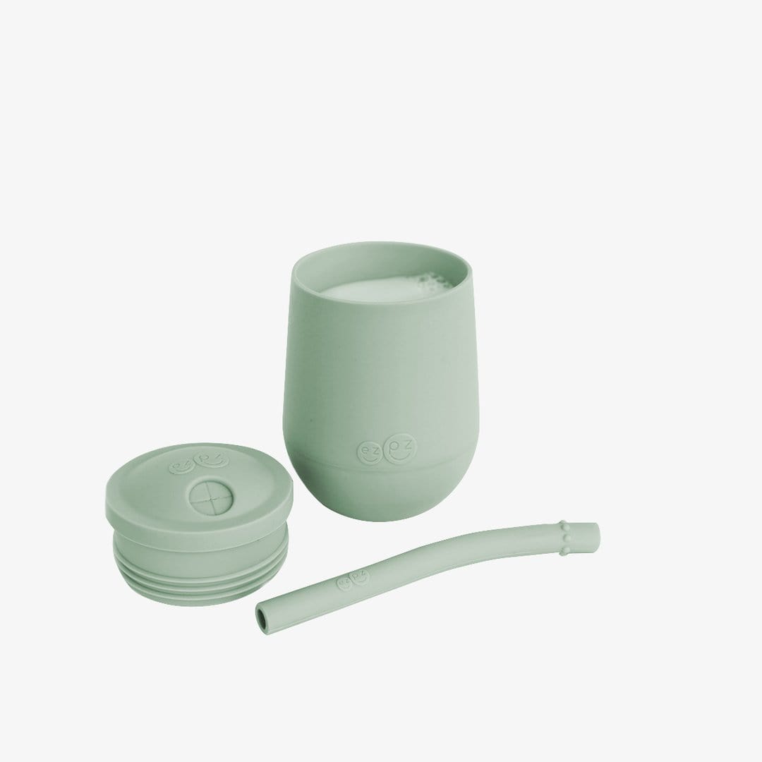 EZPZ Mini Cup with Straw - Toddler Sippy Cup Training System for Babies & Kids - Perfect for Learning to Drink Independently at Home or On-the-Go