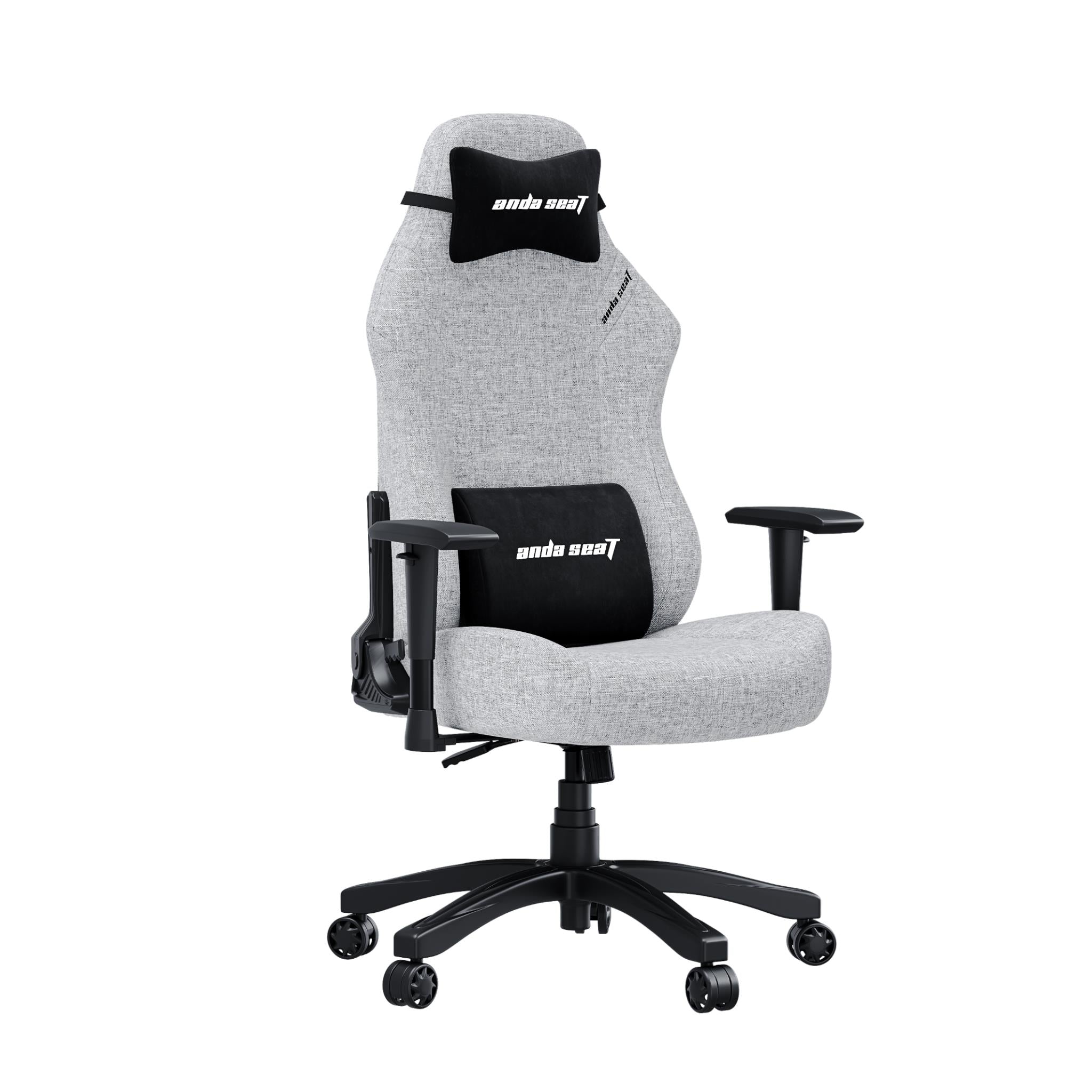Anda Seat LUNA Fabric Gaming Chair - Ergonomic Office & PC Gaming Chair with Lumbar Support - Grey - Perfect for Home Office, Esports & Streaming Setup