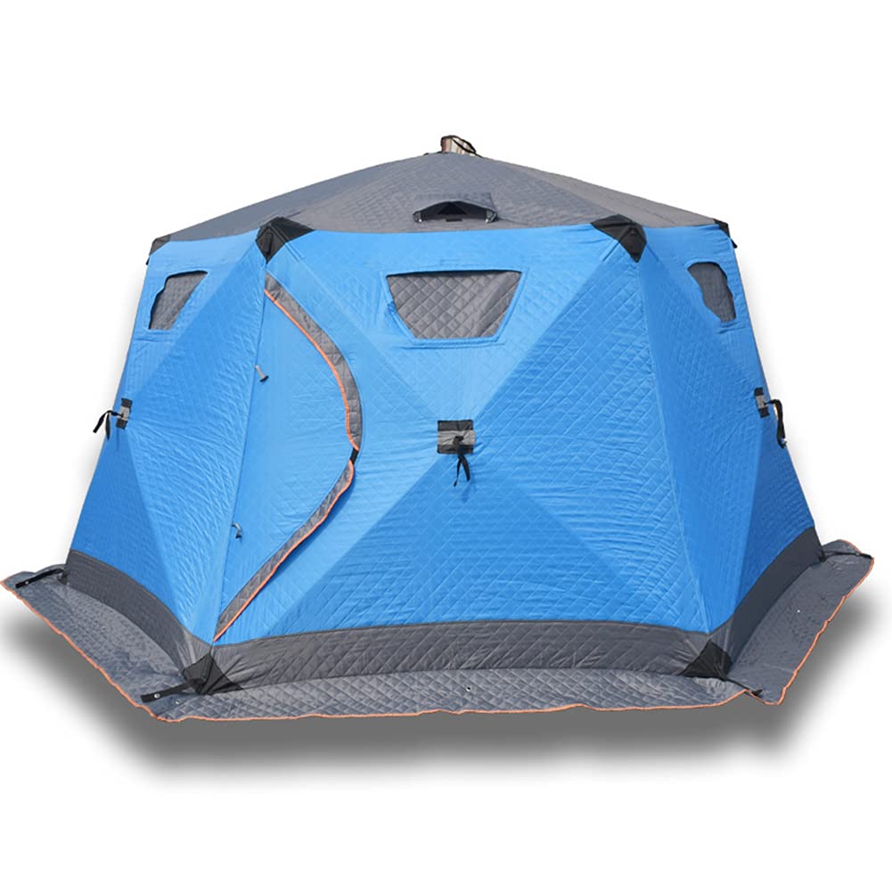 5-6 Person Family Camping Tent - Instant Pop Up Cotton Tent with Automatic Hydraulic Opening System | Warm Winter Tent for Hiking, Fishing & Outdoor Adventures | Perfect for Backpacking, Beach Trips & Family Camping