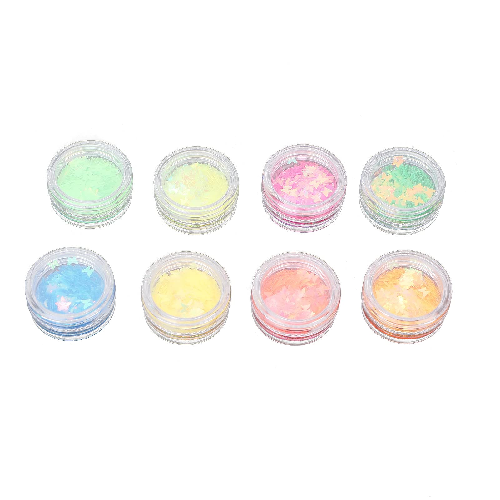 Ubersweet® 8 Colors Nail Sequins & Nail Art Flakes - Professional Salon Quality Nail Accessories for Women - Perfect for DIY Manicures, Home Nail Art & Party Glam Looks