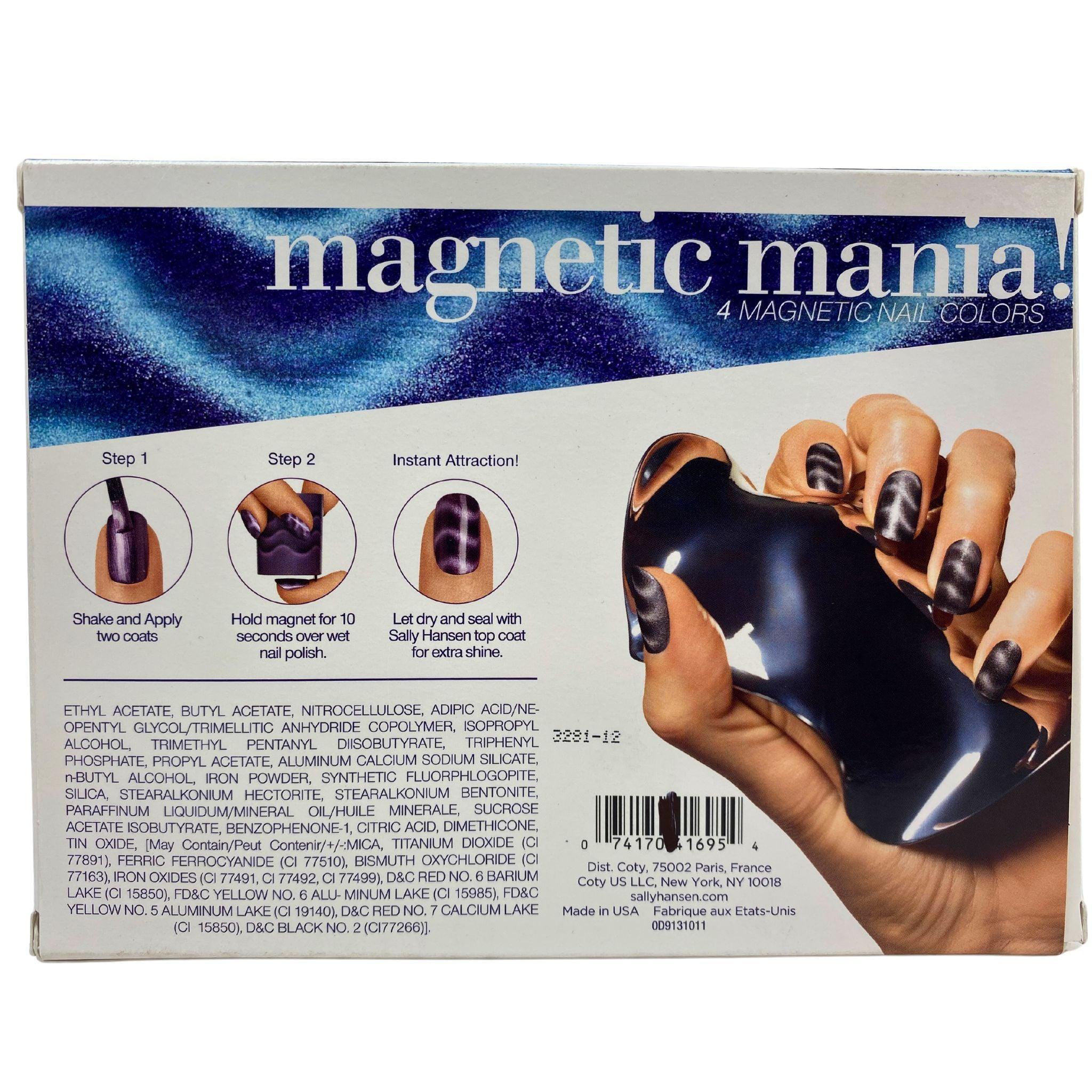 Sally Hansen Magnetic Mania Nail Polish Set - 4 Magnetic Colors, 0.31oz Each (40 Pieces) - Perfect for Salon, Home Manicures & Gift Giving