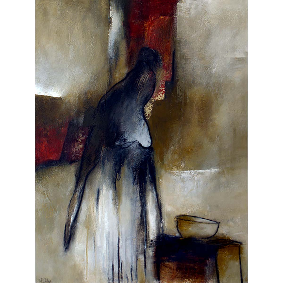 Femme de Terre Oil Painting on Canvas - Handmade Wall Art for Home Decor, Living Room, Bedroom & Office