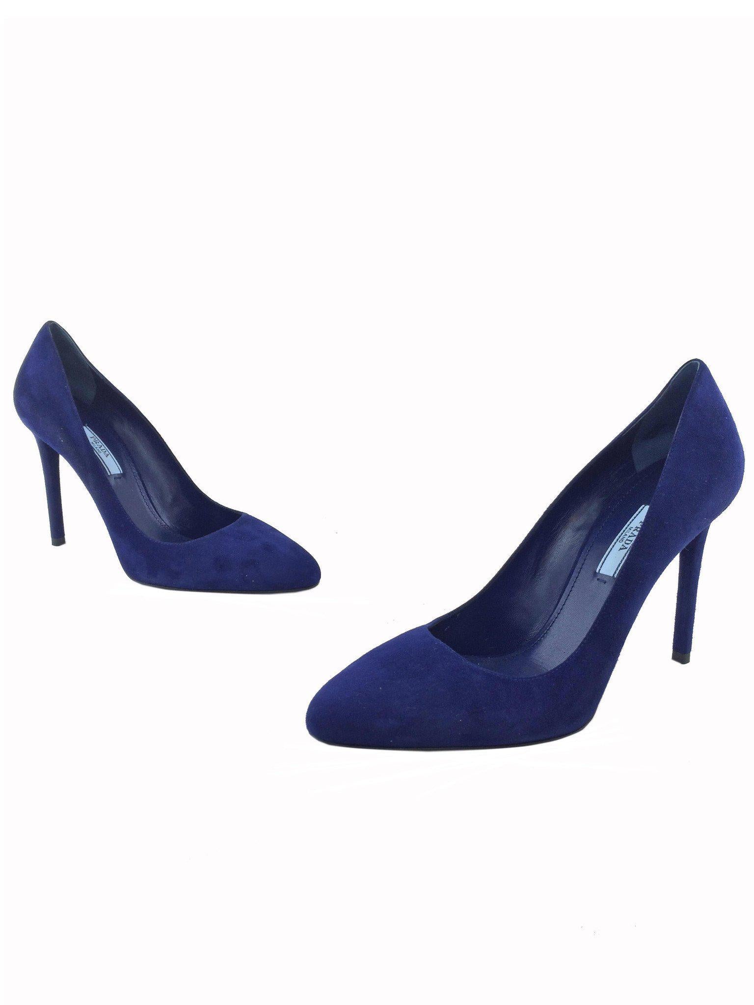 Prada Suede Point Toe Pumps Women's Size 9 (IT39) - Luxury High Heels for Office, Party & Special Occasions