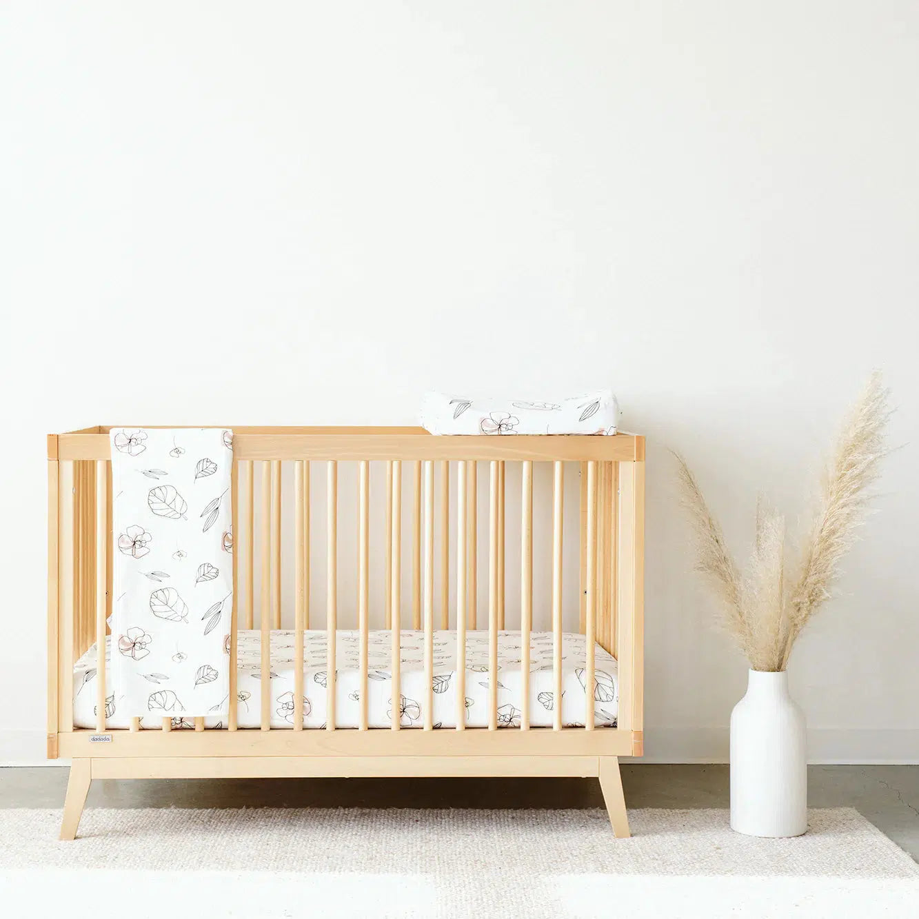 Soho 3-in-1 Convertible Baby Crib - Natural Wood Finish | Nursery Furniture for Newborns & Toddlers | Perfect for Small Spaces & Modern Nurseries