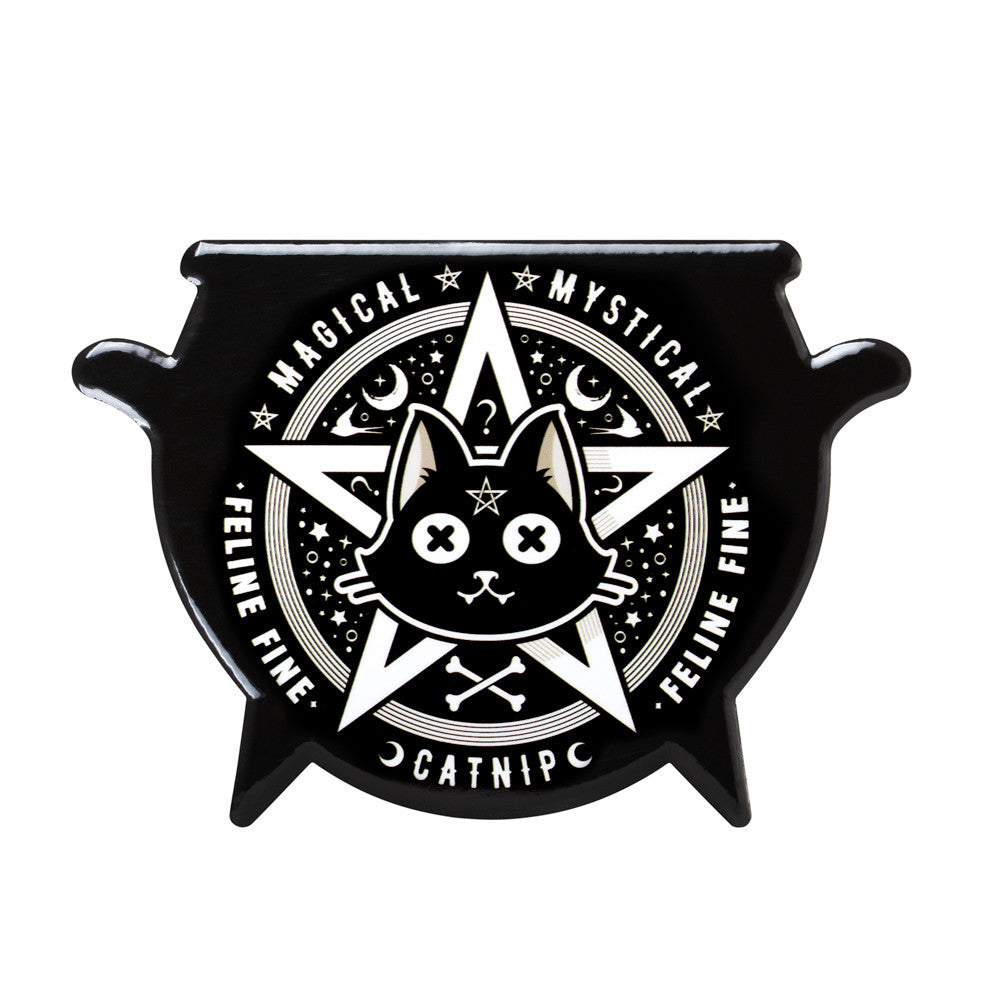 Magical Mystical Catnip Cauldron Coaster - Fun Halloween Cat Toy for Playtime & Training - Perfect for Kittens & Adult Cats