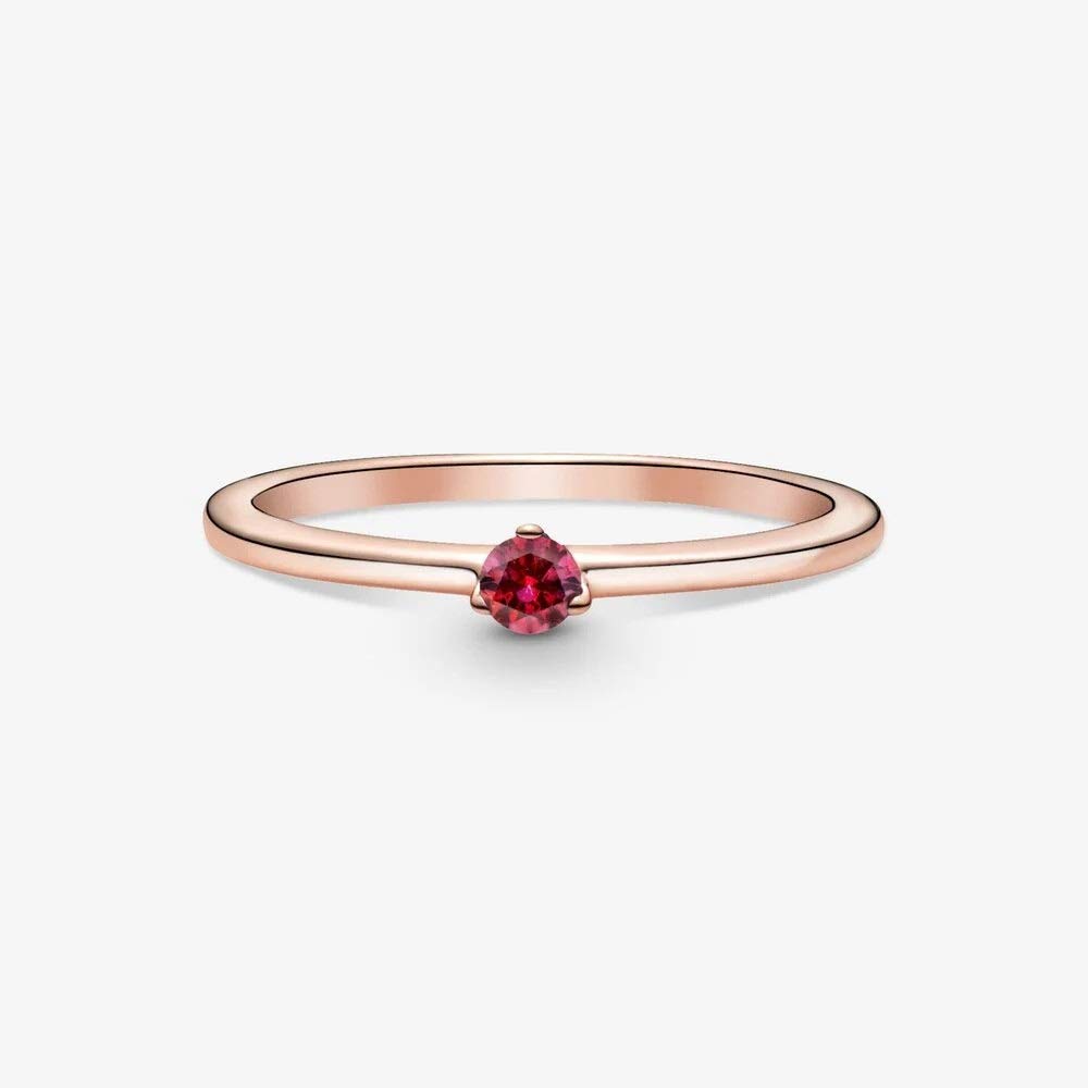 PANDORA Solitaire Rose Ring - Elegant 925 Sterling Silver Rose Gold Plated Ring for Women, Perfect for Valentine's Day, Anniversary, Wedding & Everyday Wear