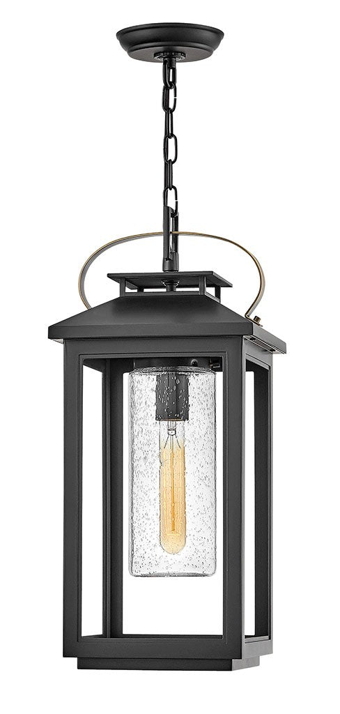 Atwater Black LED Hanging Lantern - Outdoor/Indoor Decorative Lighting for Patio, Garden, Porch & Entryway