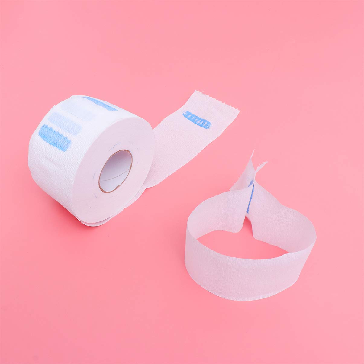 Minkissy 5 Rolls Disposable Barber Neck Strips - White Collar Paper for Hairdressing, Hair Cutting & Neck Protection | Salon, Barber Shop & Home Use Accessories
