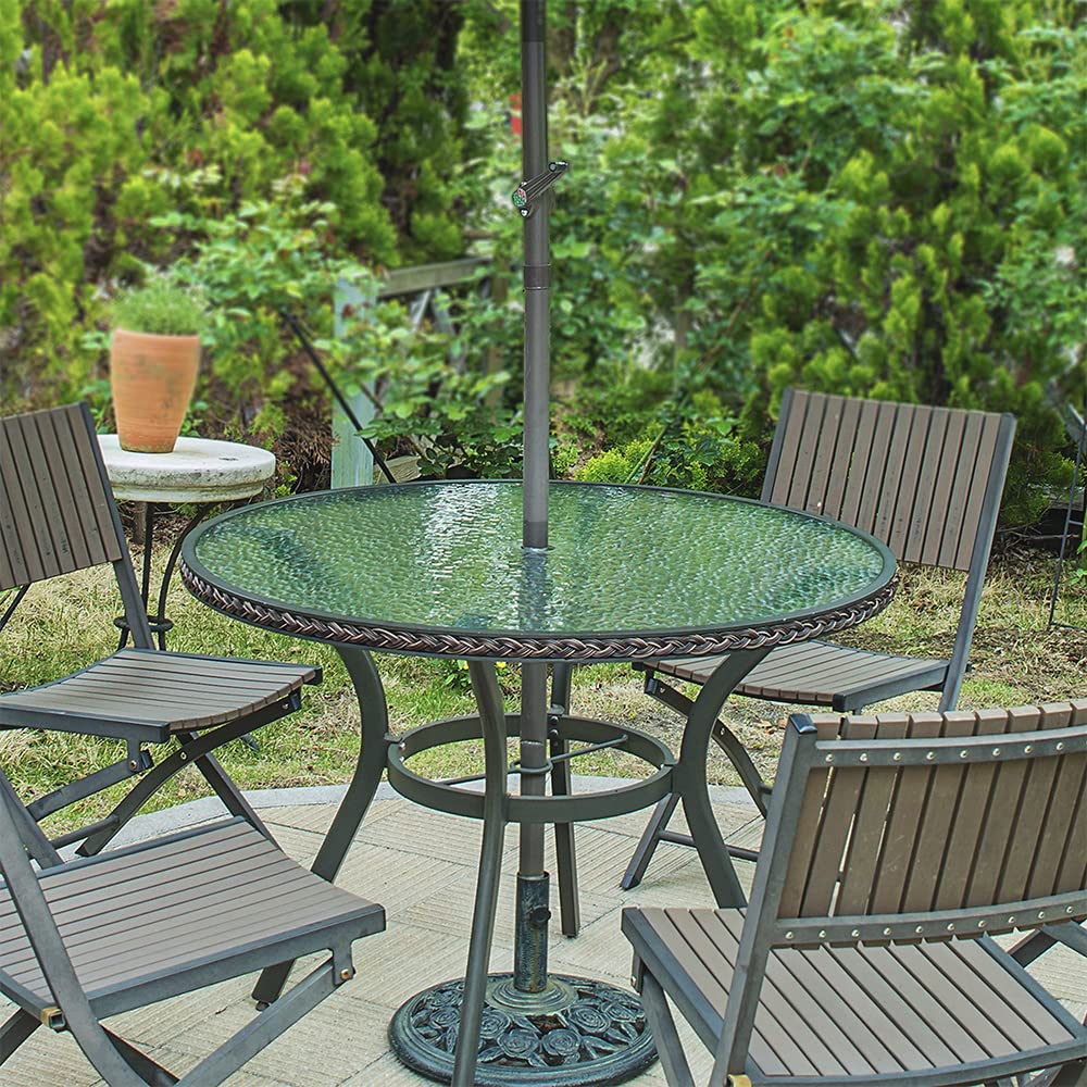 42 Inch Round Clear Glass Table Top for Patio - Tempered Safety Glass - Perfect for Outdoor Dining, Garden, and Poolside Decor