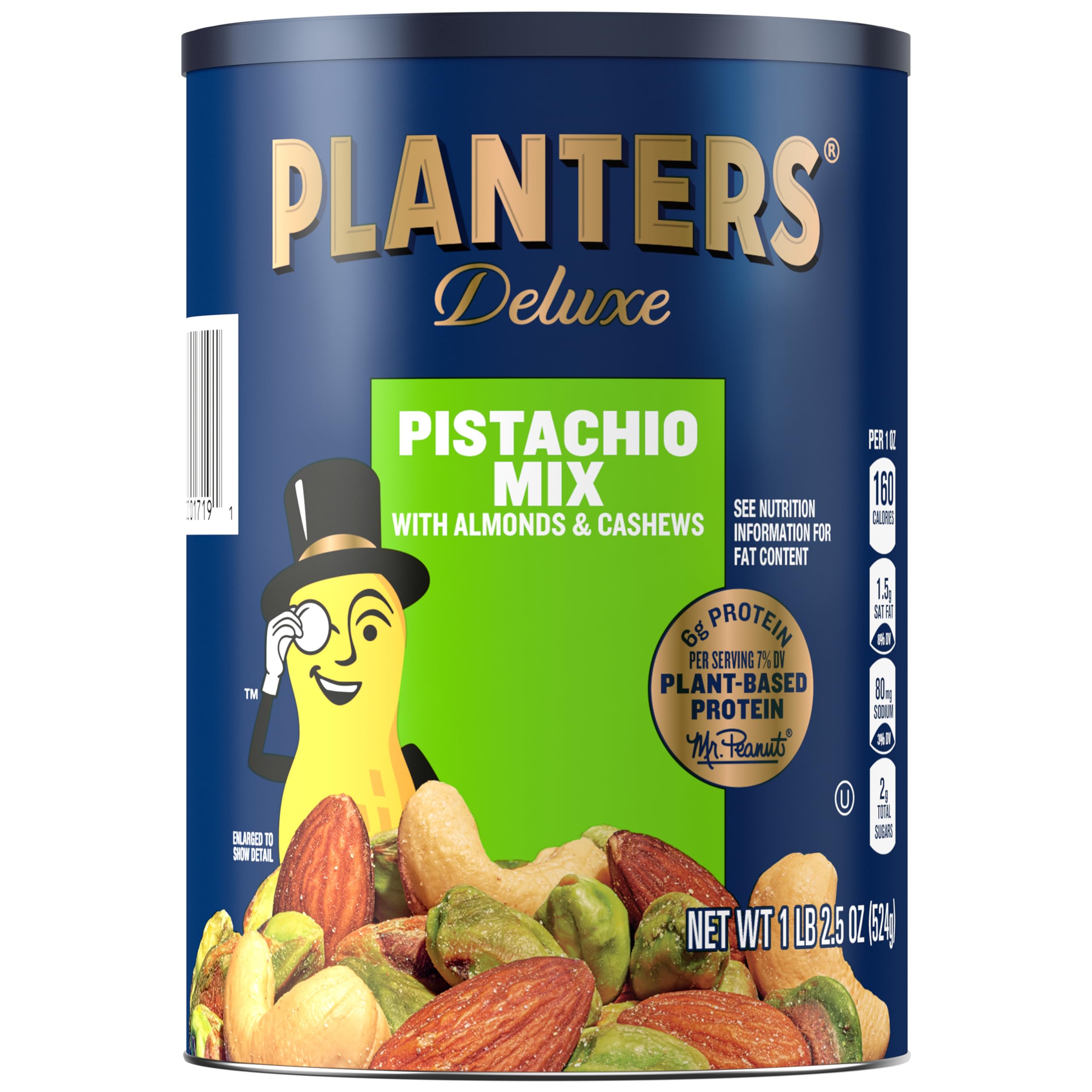 PLANTERS Pistachio Lovers Nut Mix - Shell-Free Pistachios, Almonds & Cashews | High Protein Plant-Based Snack | Kosher Certified 1lb 2.5oz Bulk Pack | Perfect for Parties, After School Snacks & Healthy On-the-Go Nutrition