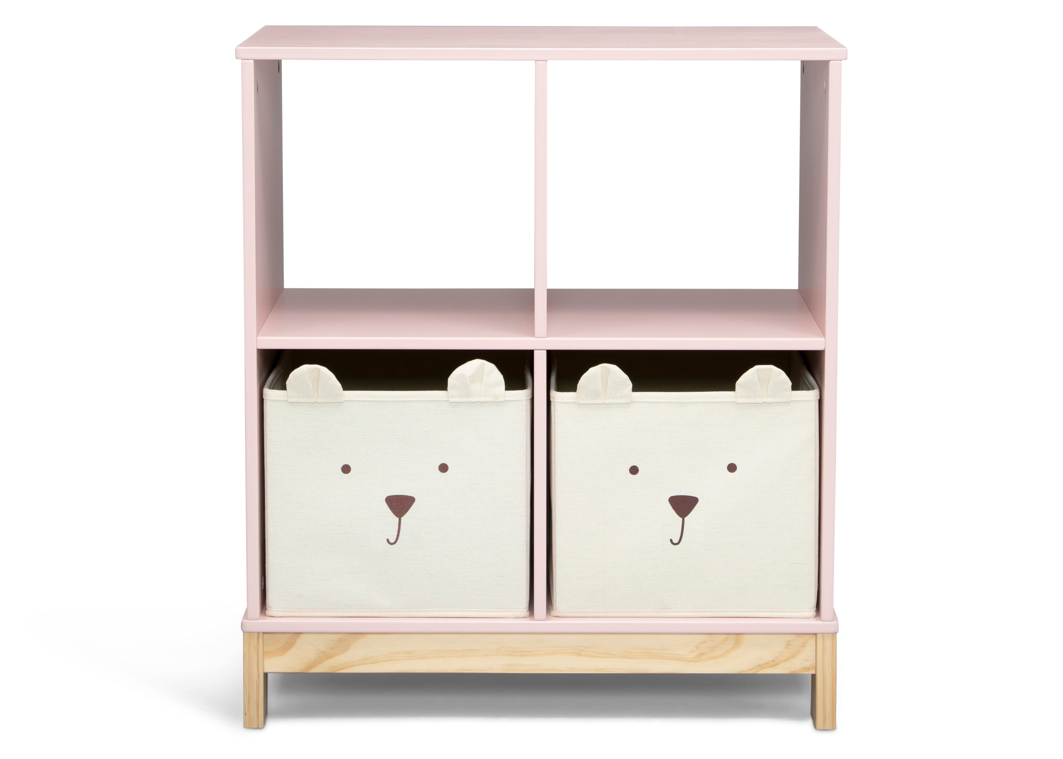 Brannan Bear Kids Bookcase with Storage Bins - Sturdy Wooden Bookshelf for Children's Room, Nursery, Playroom & Classroom Organization