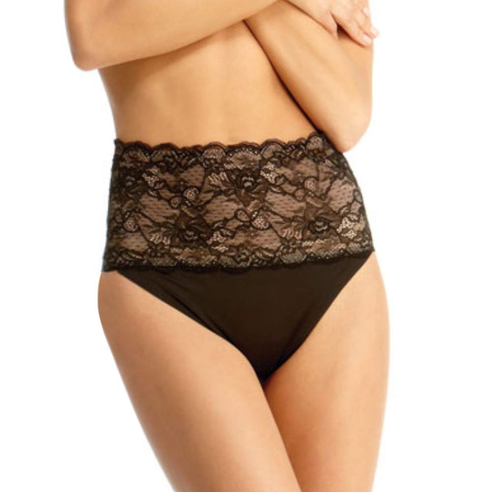 SlimMe Lace Trim High Leg Shaper Brief - Seamless Shapewear for Women, Tummy Control Panties, Comfortable Waist Trainer Underwear - Perfect for Dresses, Jeans & Everyday Wear