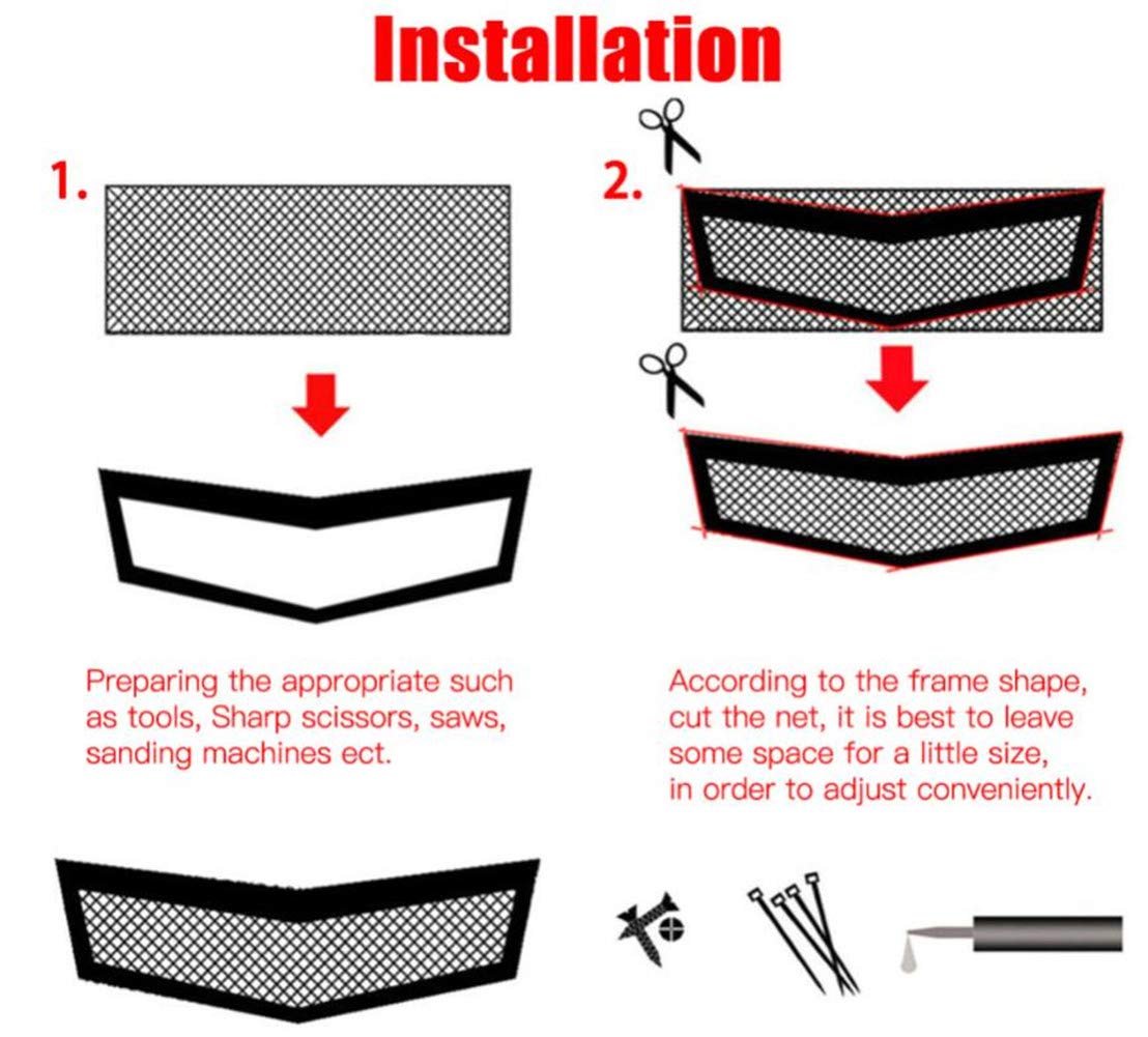 40 x 13 Inch Universal Car Grill Mesh - Black Aluminum Alloy Grille Insert with 3x6mm Rhombic Holes for Automotive Bumper & Radiator Protection | Durable Upgrade for Trucks, SUVs & Custom Vehicles