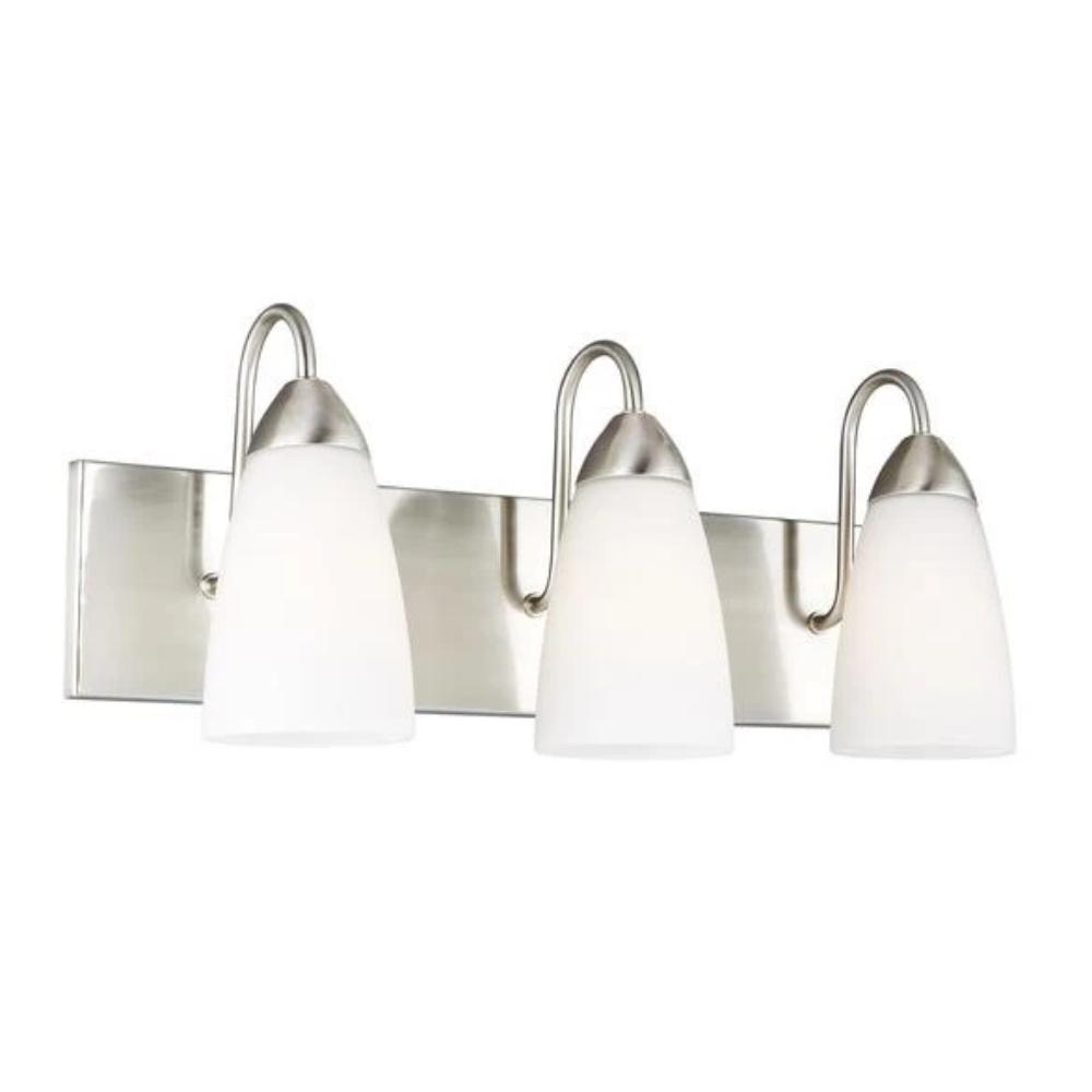 Barton 3-Light Bathroom Vanity Light Fixture - Modern LED Wall Sconce for Bathroom Mirror Lighting, Bedroom Dressing Table & Makeup Area