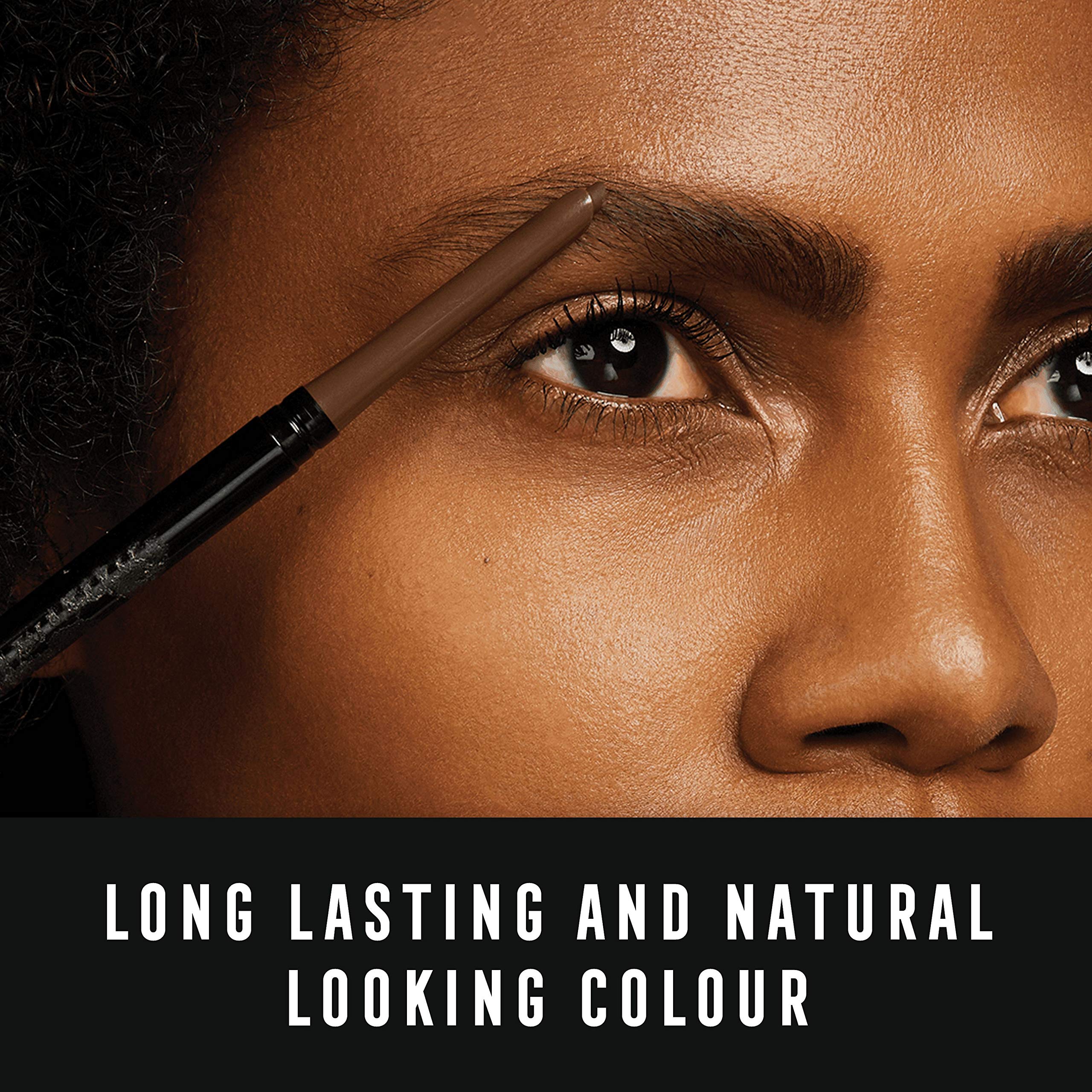 MAX FACTOR Brow Slanted Pencil - Chocolate 004 (5g) | Waterproof Eyebrow Pencil for Natural Looking Brows | Perfect for Everyday Makeup & Professional Use
