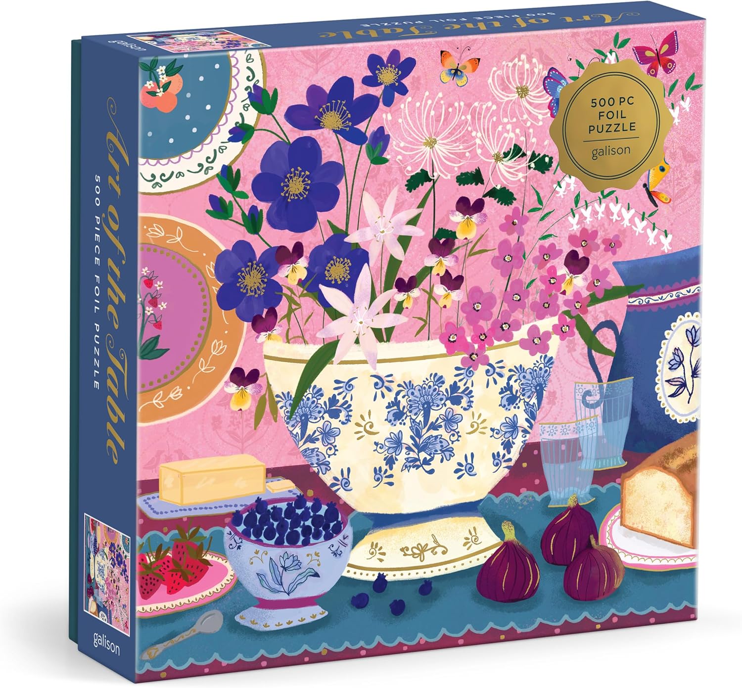 Art of the Table 500 Piece Foil Puzzle - Premium Jigsaw Puzzle for Adults & Teens - Perfect for Family Game Nights, Stress Relief & Home Decor