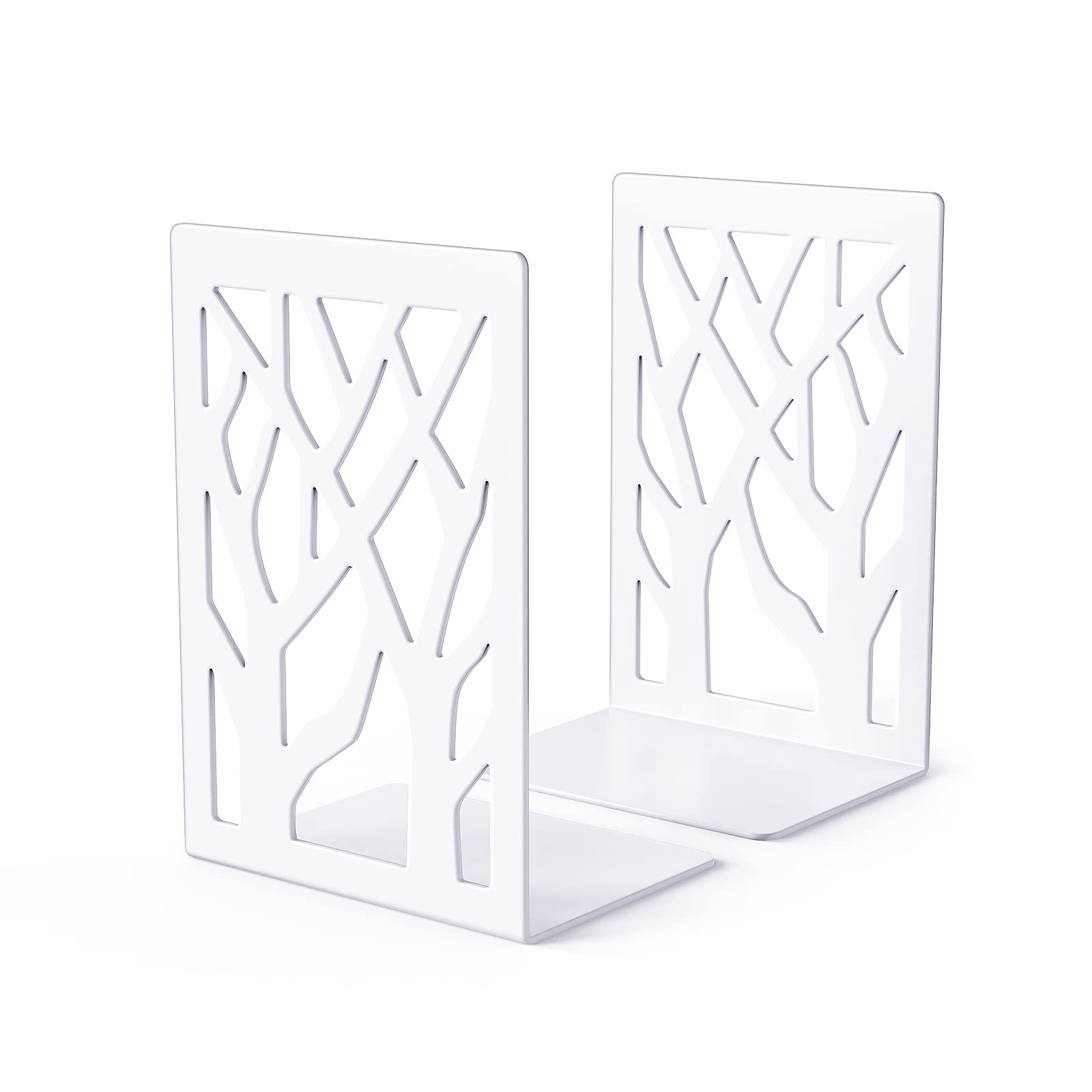 Decorative Heavy Duty Metal Bookends for Bookshelf, Desk, and Office - Perfect for Organizing Books, Documents, and Home Decor