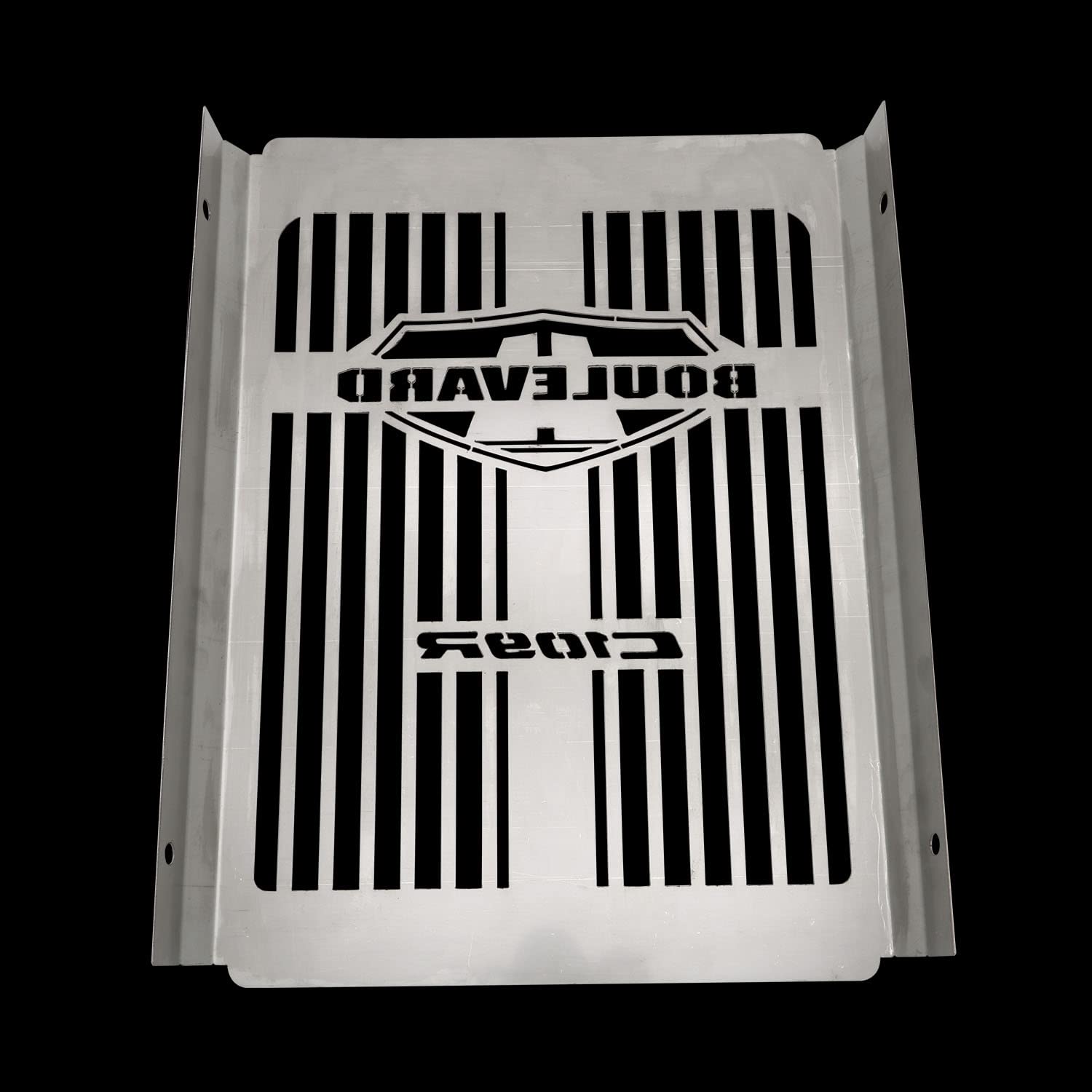 Skull Motorcycle Radiator Grill Cover - Chrome Steel Skull Design for Suzuki Boulevard C109R & Intruder VLR1800 - Heavy Duty Protection (Silver) | Perfect for Custom Bike Upgrades & Harley Style Modifications
