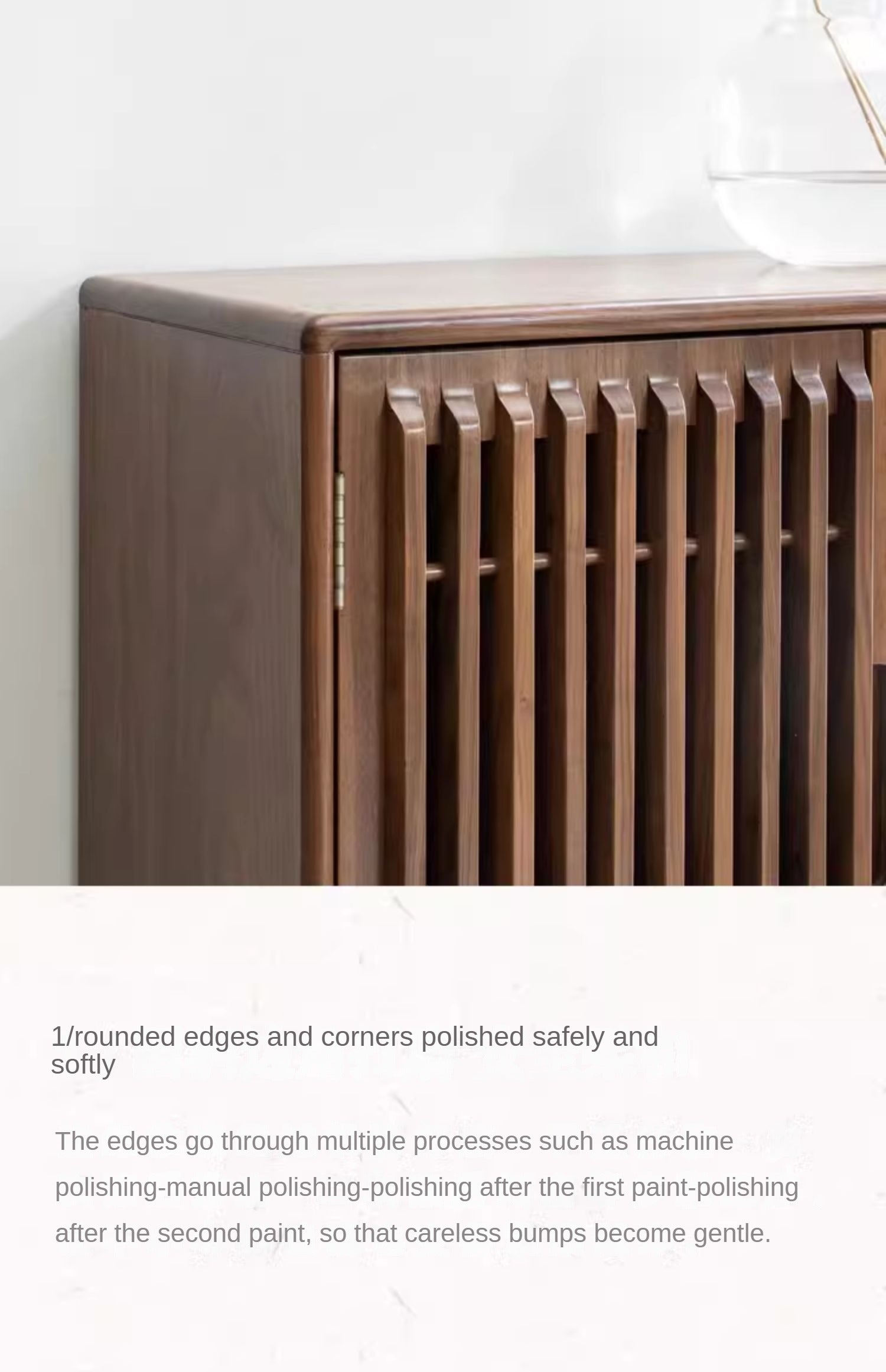 Black Walnut and Ash Wood 2-Door Shoe Cabinet for Entryway - Stylish Shoe Storage Organizer for Hallway, Mudroom, or Apartment Entrance