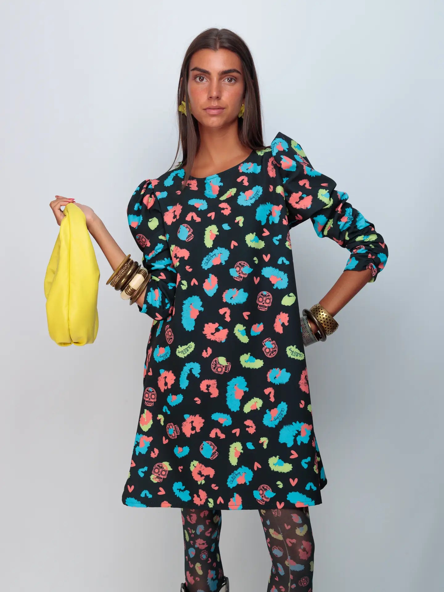 Skull Print Lupita Robe - Stylish and Comfortable Women's Kimono Robe for Lounge Wear, Spa, and Home Relaxation