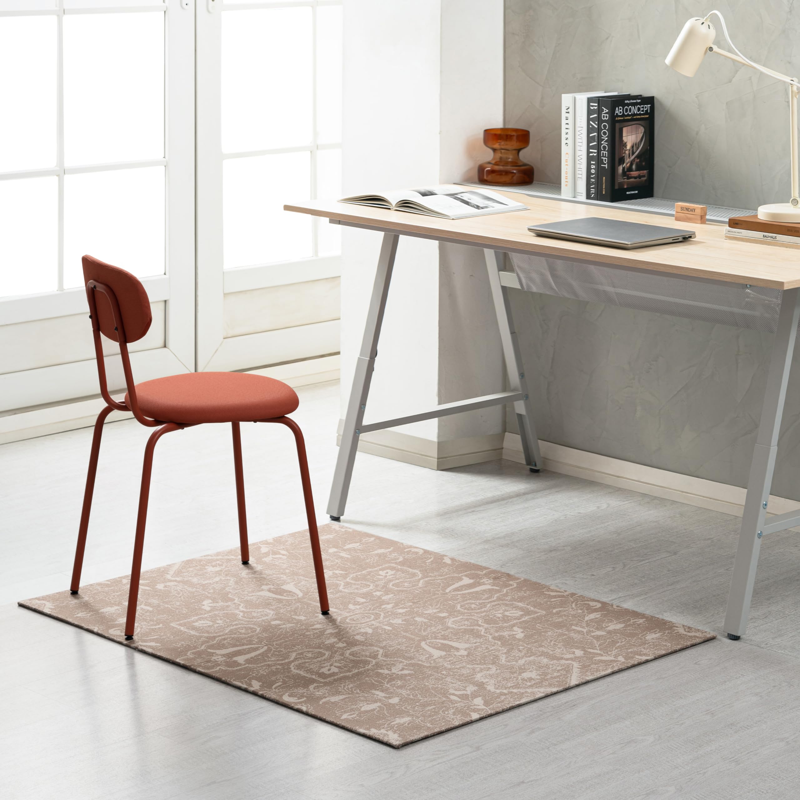 Premium Jacquard Woven Chair Mat with Anti-Slip Backing - 36