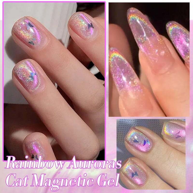 Auroras Rainbow Cat Magnetic Gel Nail Polish - 10ml (RA01) for Stunning Nail Art & DIY Manicures at Home