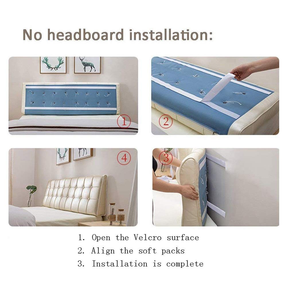 LIANGJUN Adjustable Bed Backrest Pillow - 100CM Green Support Cushion for Sitting Up in Bed, Reading, Watching TV - Anti-Collision Protection for Double Beds & Bedroom Comfort