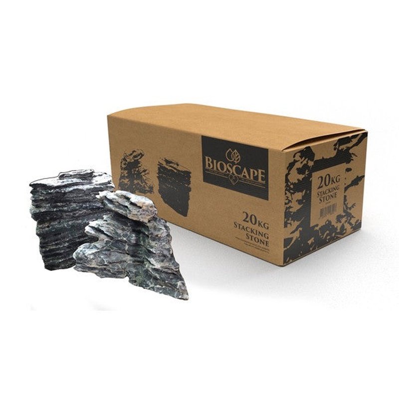 Bioscape Stacking Stone Pack 20kg - Natural Decorative Rocks for Landscaping, Garden Design, and Outdoor Decor | Perfect for Water Features, Rock Gardens, and Pathway Borders