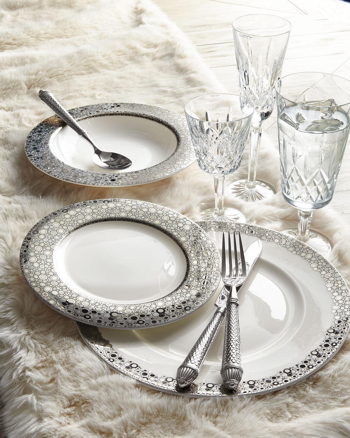 Ellington Shine Platinum Rimmed Soup Bowl - Elegant Dinnerware for Soup, Salad & Dessert - Perfect for Fine Dining, Entertaining & Everyday Use