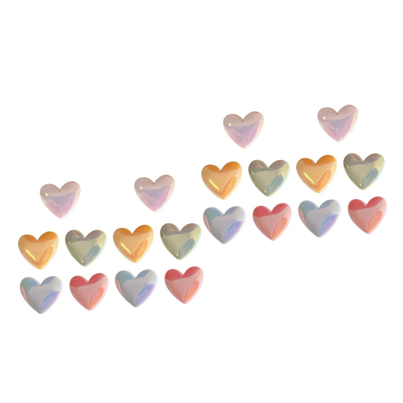LALAFINA 20Pcs Kids Hair Clips - Cute Heart Barrettes for Girls, School & Party Use