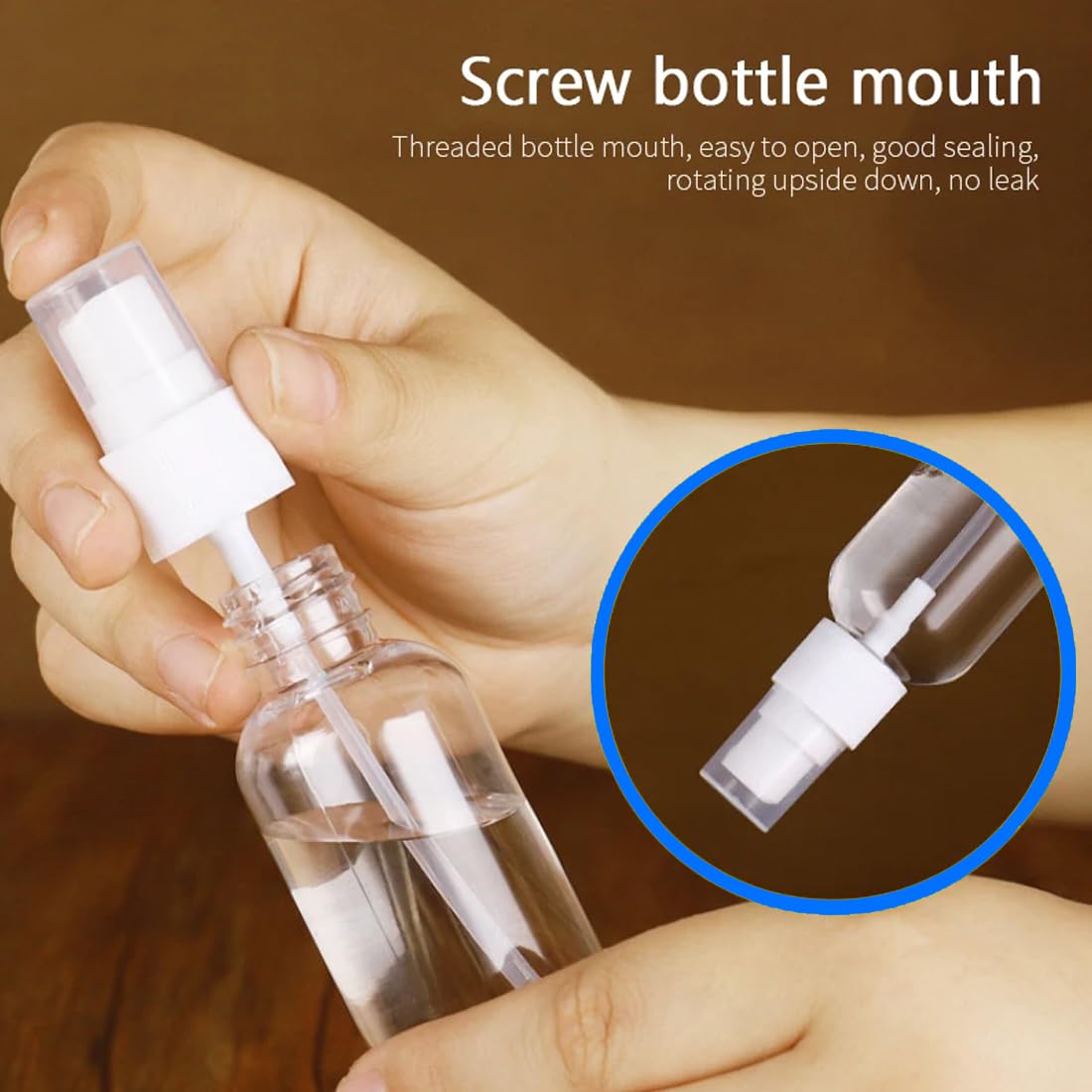 6-Pack 20ml Empty Spray Bottles for Perfume, Lotion & Shampoo - Refillable Travel-Size Plastic Atomizer Bottles with Fine Mist Sprayer - Perfect for DIY Beauty Products, Essential Oils & Hair Care