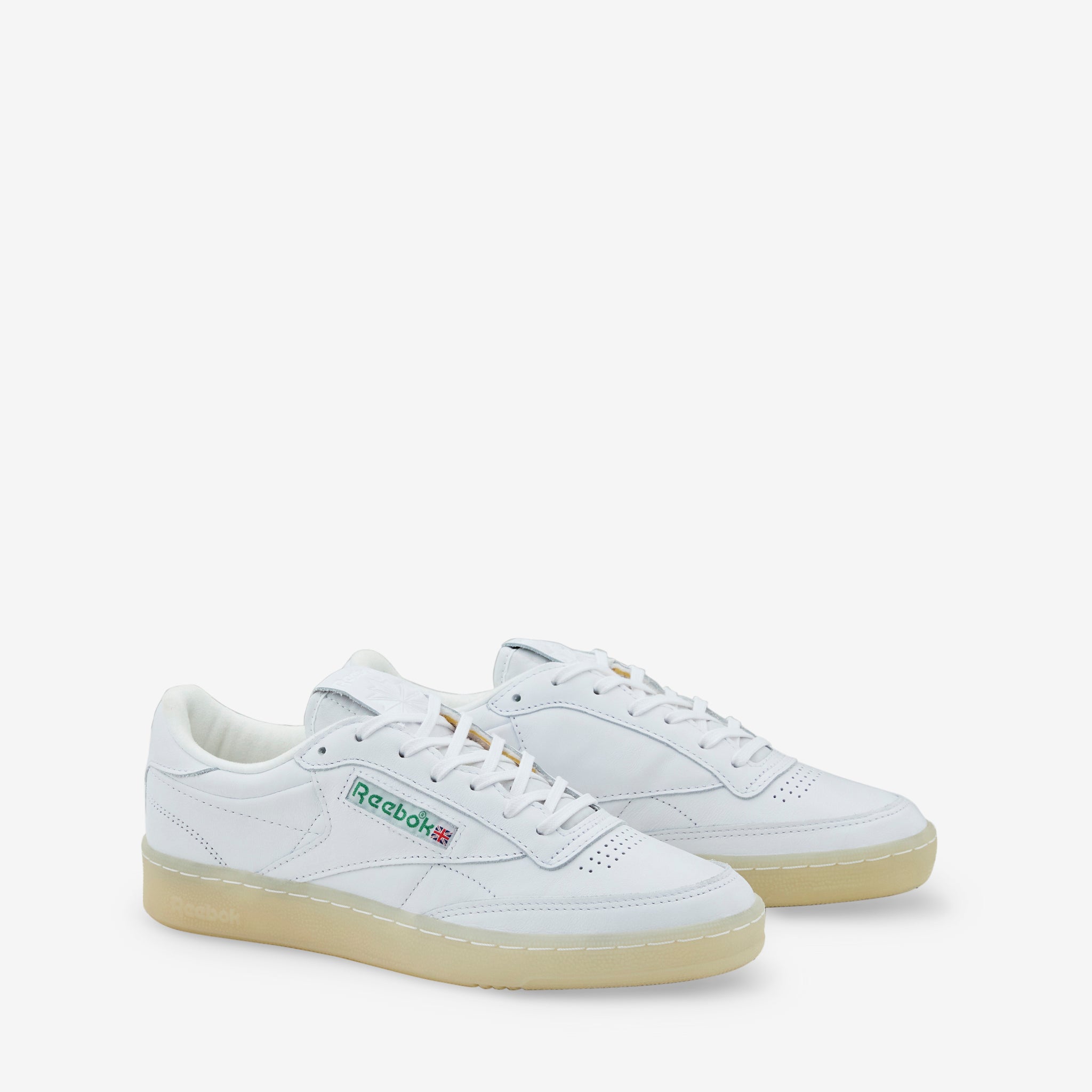 Reebok Club C 85 Vintage Sneakers - White, Glen Green, Vector Red | Classic Retro Style for Men & Women | Perfect for Casual Wear, Gym & Street Fashion