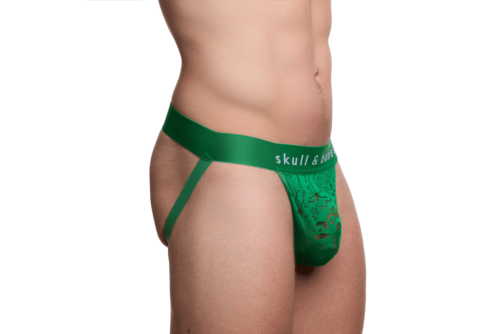 Dragon Burnout Green Jock - High Performance Athletic Jockstrap for Men - Comfortable & Breathable Sports Underwear for Gym, Running, and Workout