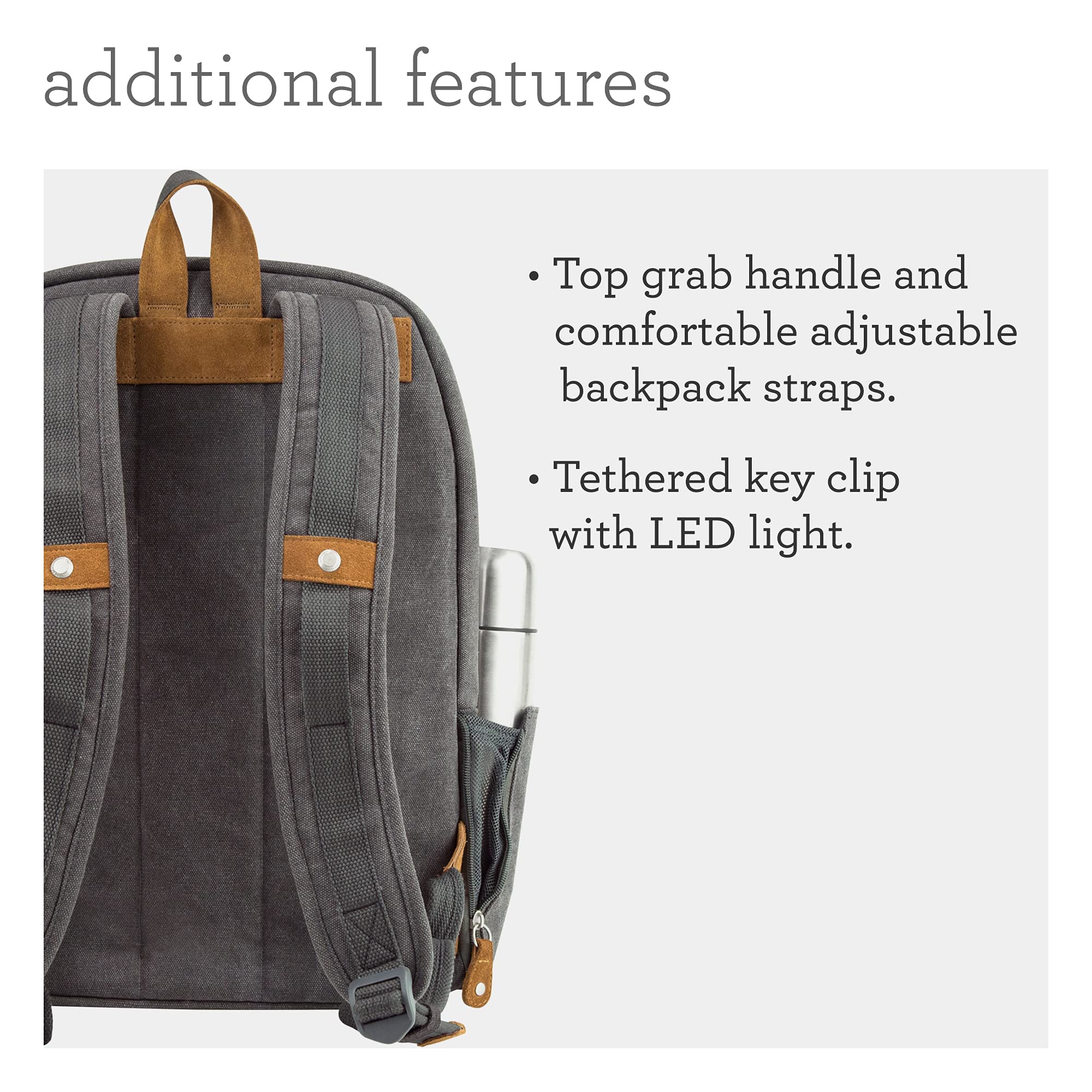 Custom Monogram Anti-Theft Travel Backpack - Waterproof Canvas & Suede Laptop Backpack for Women & Men - Perfect for Commuting, Business Trips & Airplane Carry-On