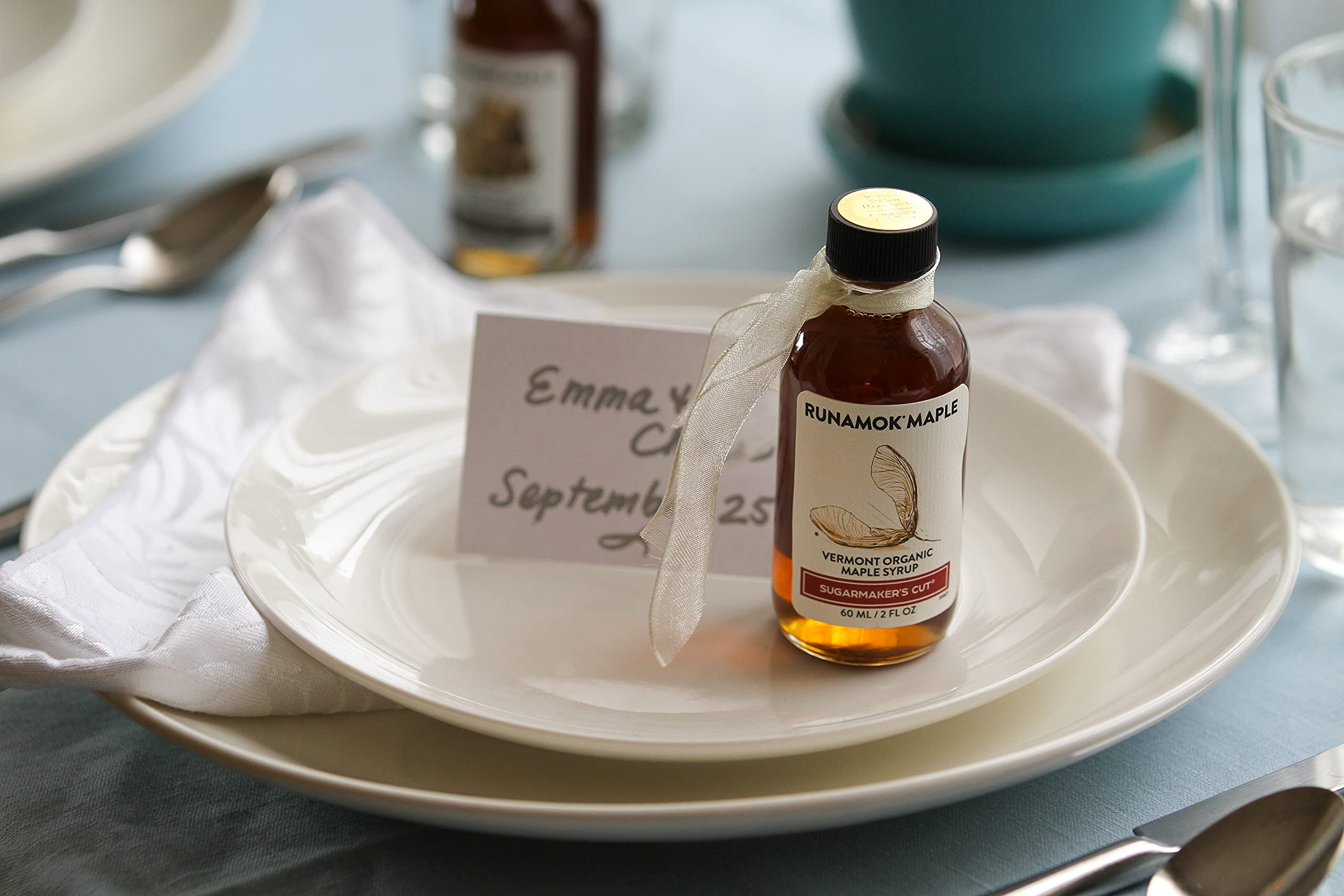 Premium Pure Maple Syrup Mini Bottles - 24 Pack (2 Fl Oz/60ml Each) | Grade A Amber Rich Maple Syrup for Wedding Favors, Stocking Stuffers & Gift Baskets | Perfect for Pancakes, Waffles, Coffee & Dessert Toppings