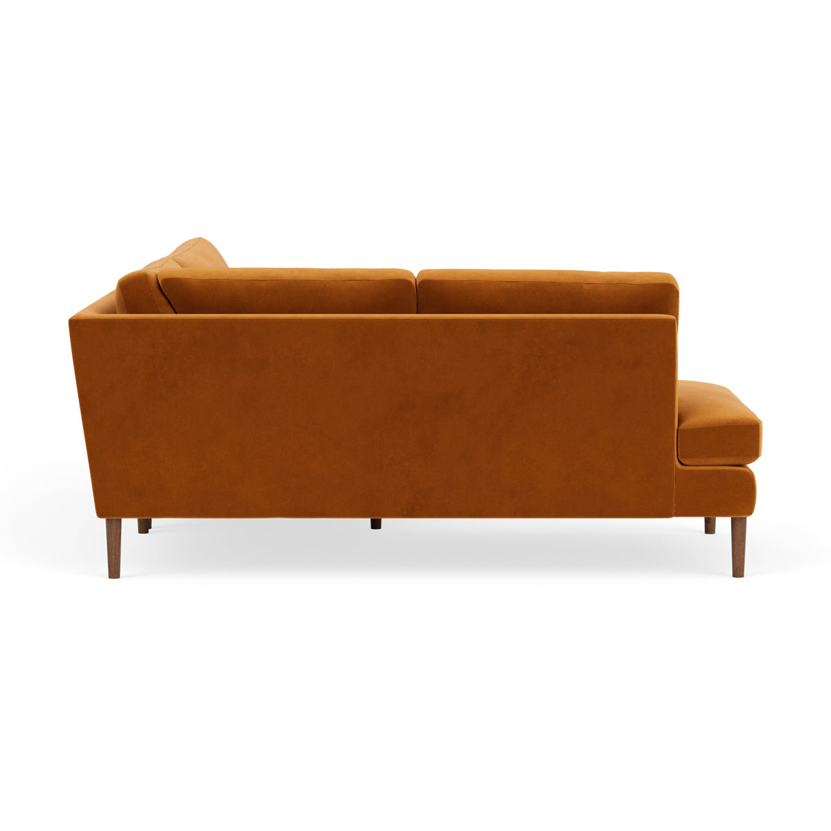 Astha Velvet Left Corner Sofa - Modern L-Shaped Sectional Couch for Small Spaces, Living Room & Apartment Decor - Soft Velvet Fabric, Comfortable Seating for Family & Guests