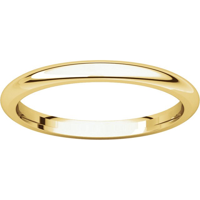 14K Gold 2mm Comfort Fit Wedding Band for Women - Elegant Thin Ring for Bridal, Anniversary, Promise, or Everyday Wear